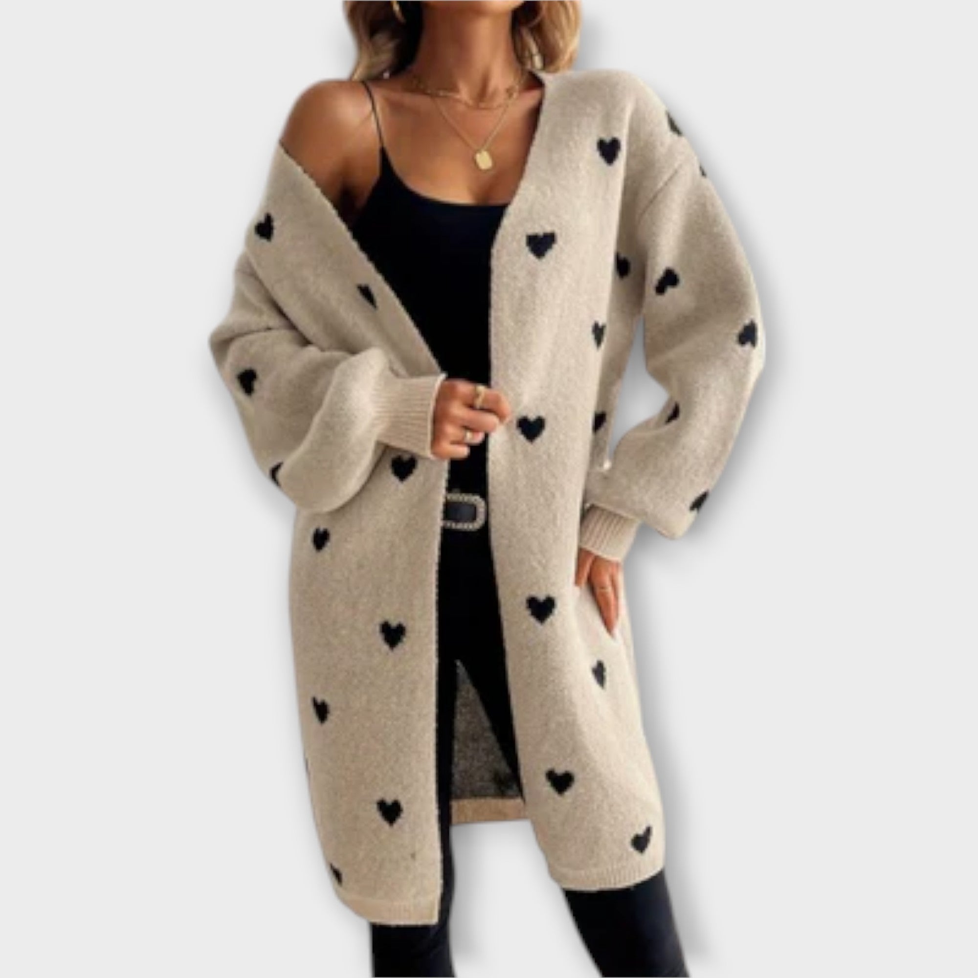 Julia | Cardigan med Hjerte Mønster