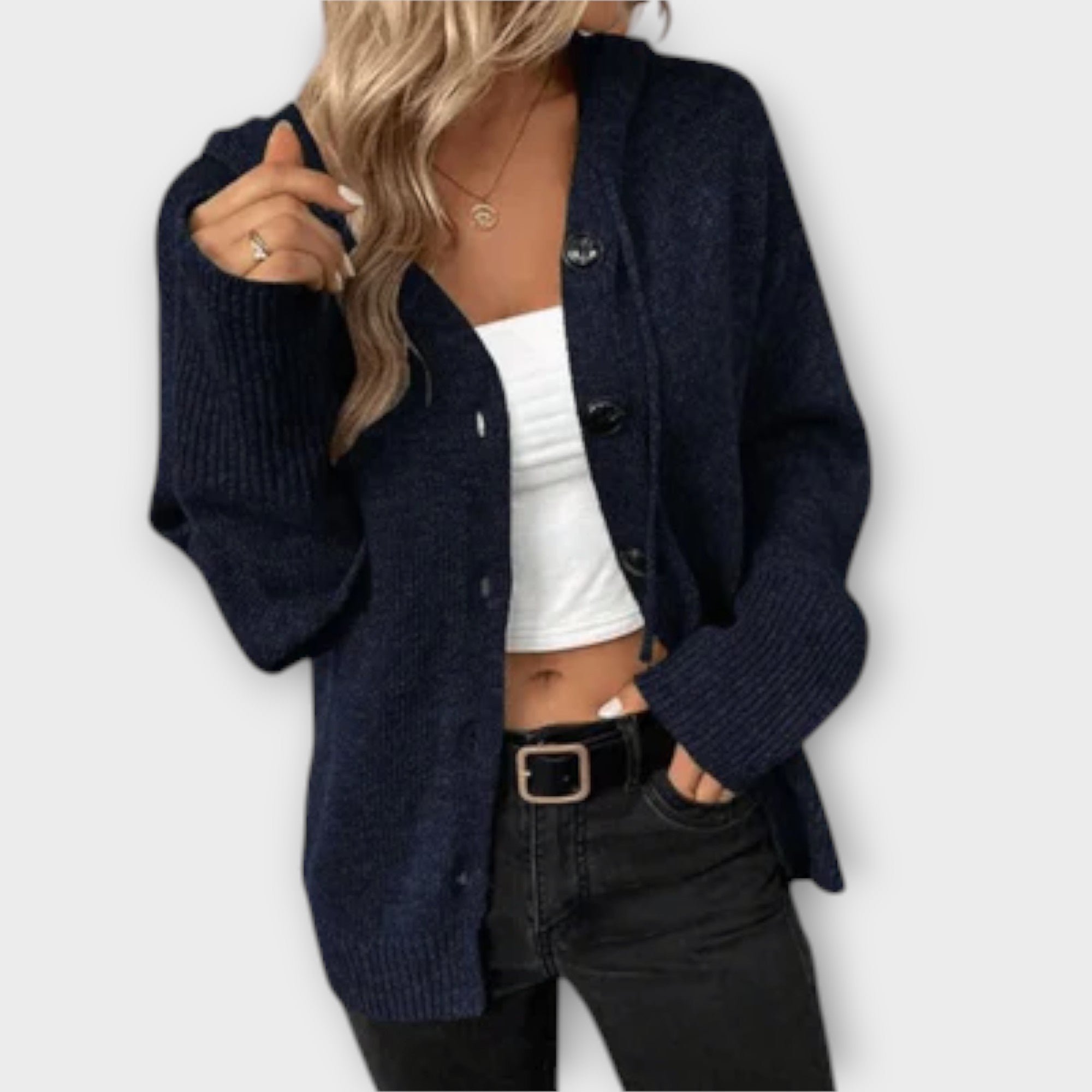 Brittan | Strikket Cardigan med Knapper