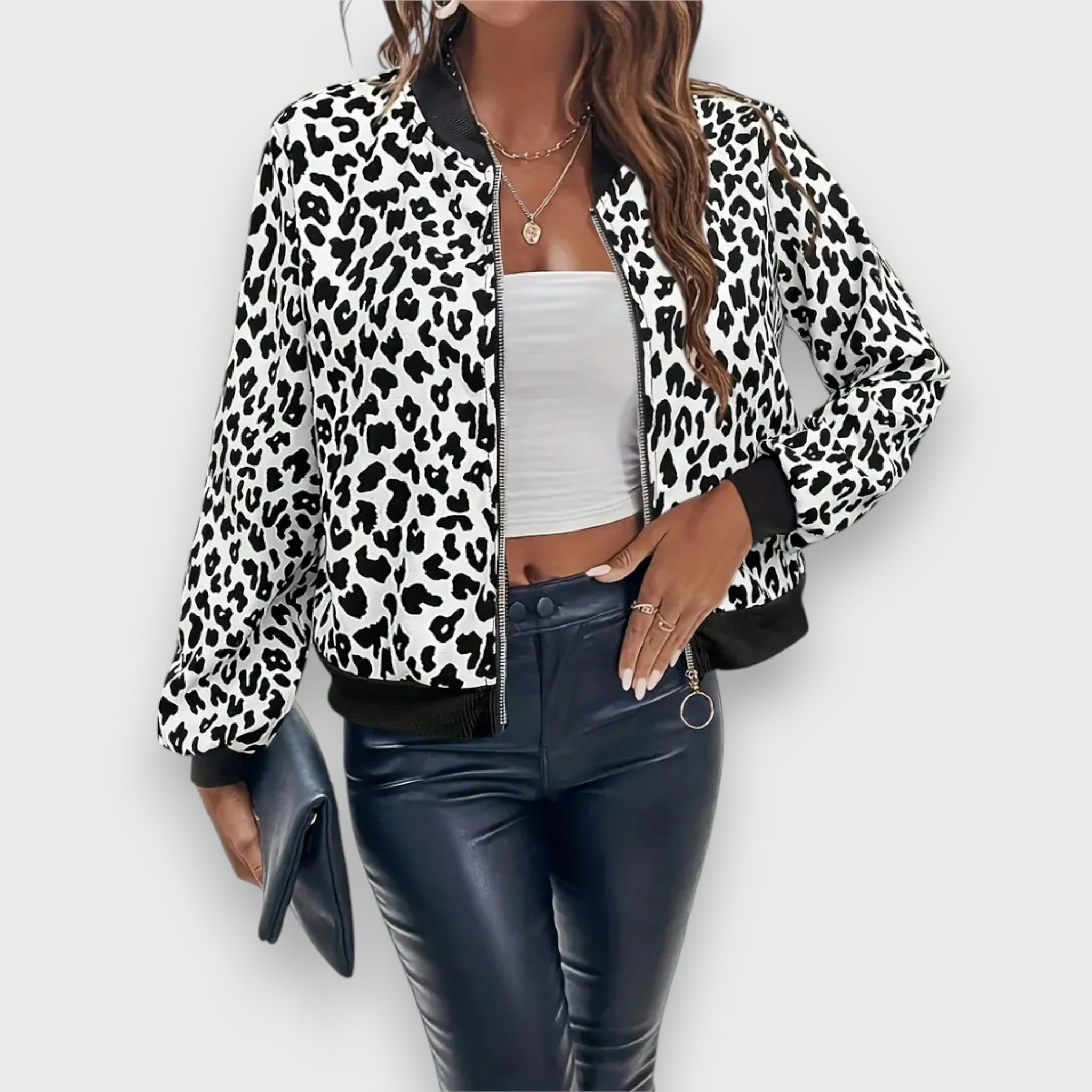 Noelia | Jakke med leopardmønster