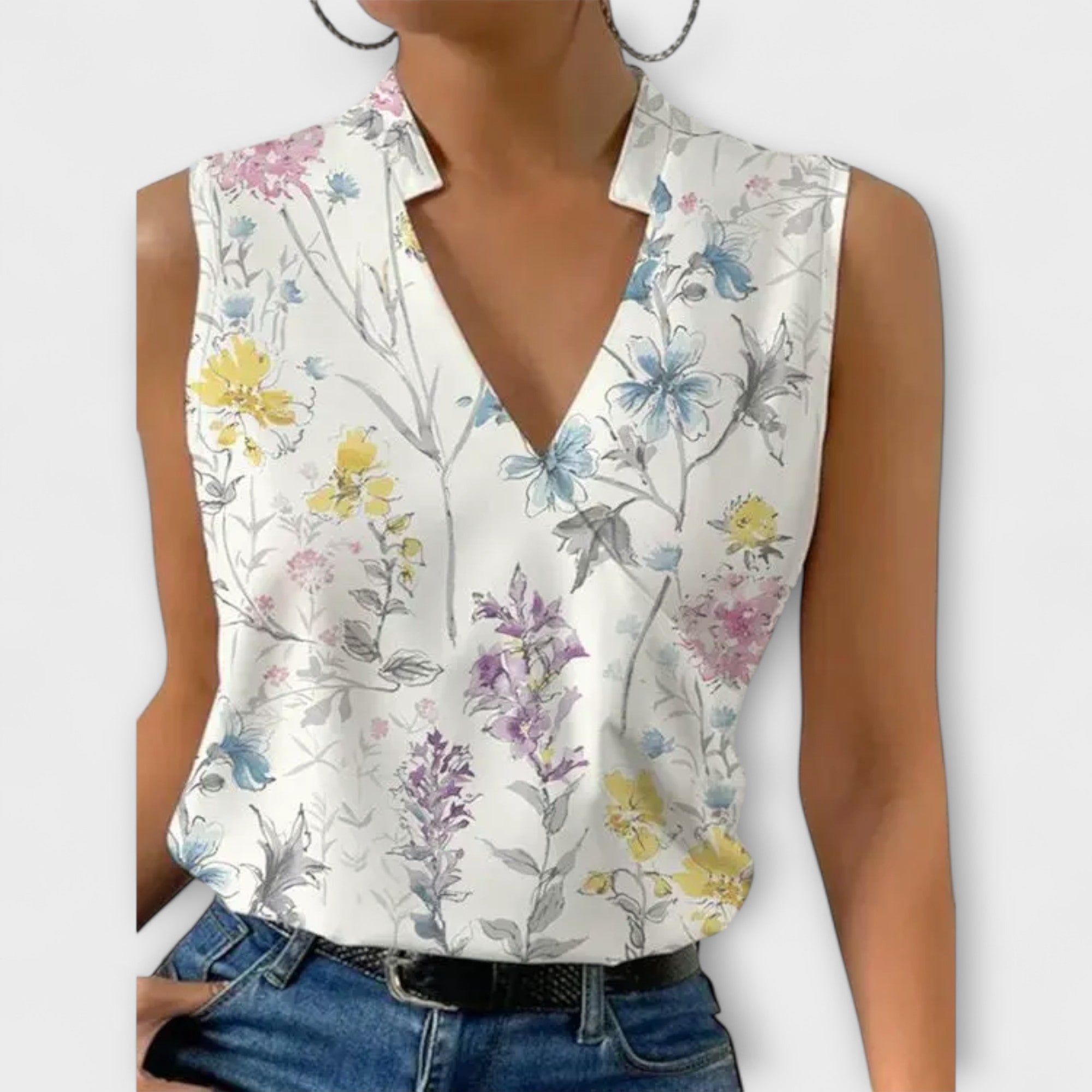 Myk Sommer Top med V|Utringning
