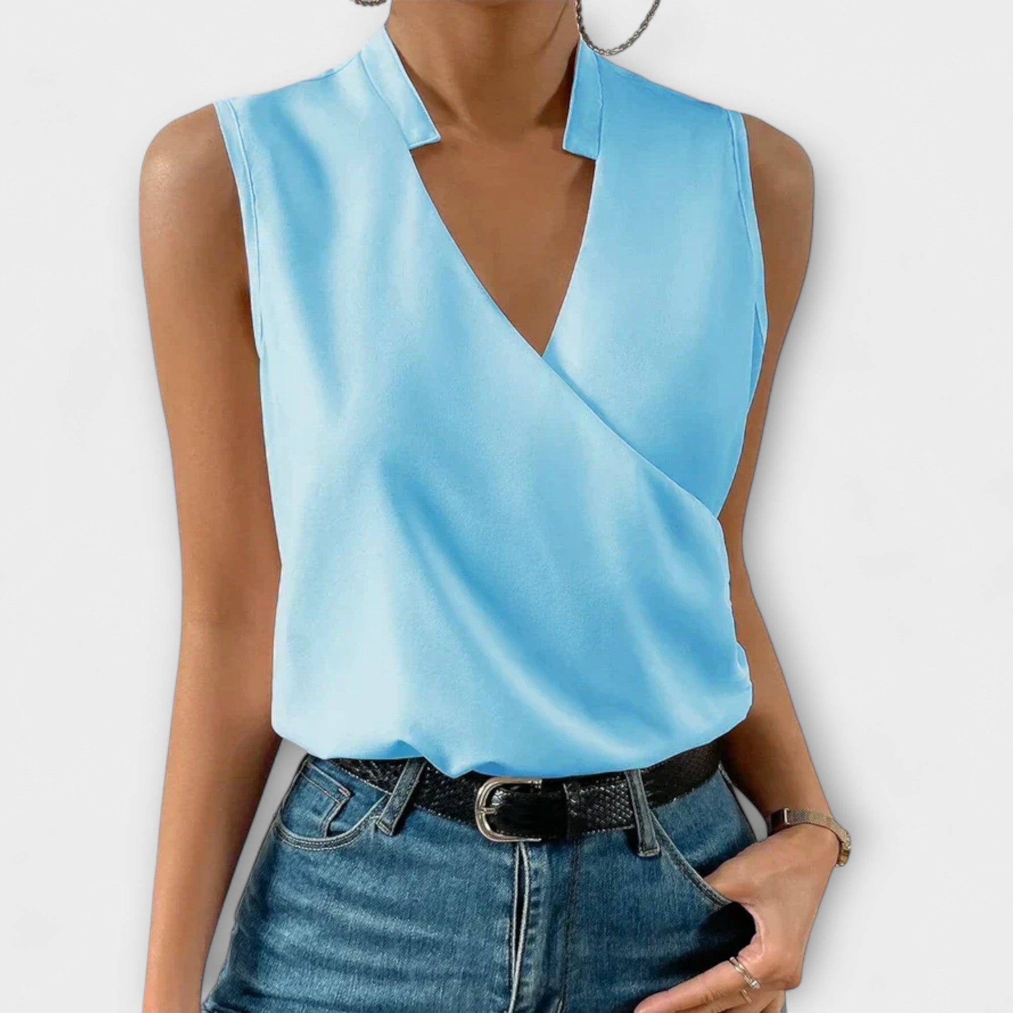 Myk Sommer Top med V|Utringning