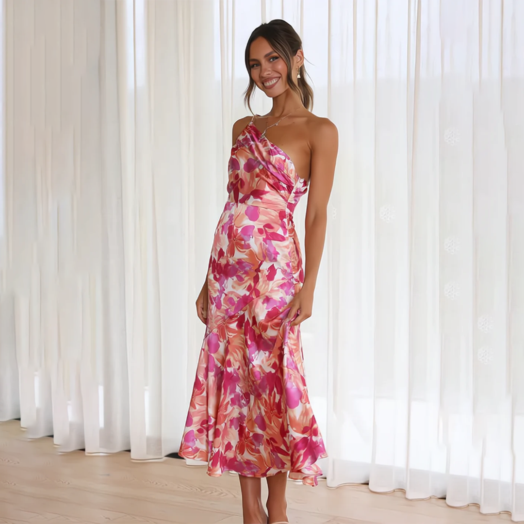 Jenny | Stilig sommerkjole med blomstermønster