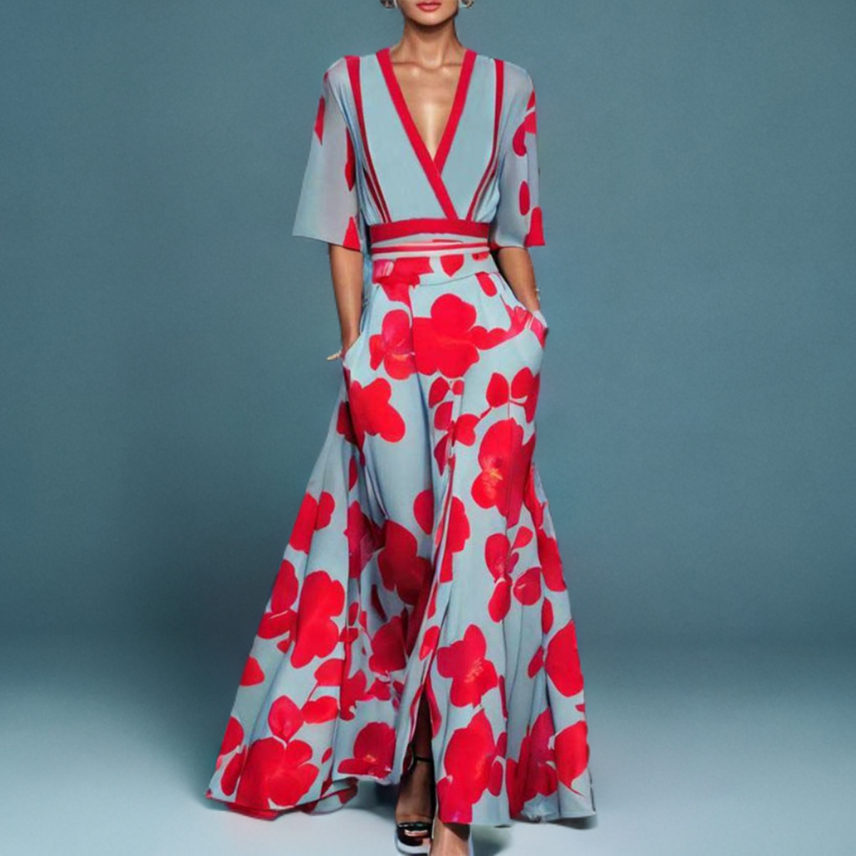 Andrina | Kjole med elegante ermer