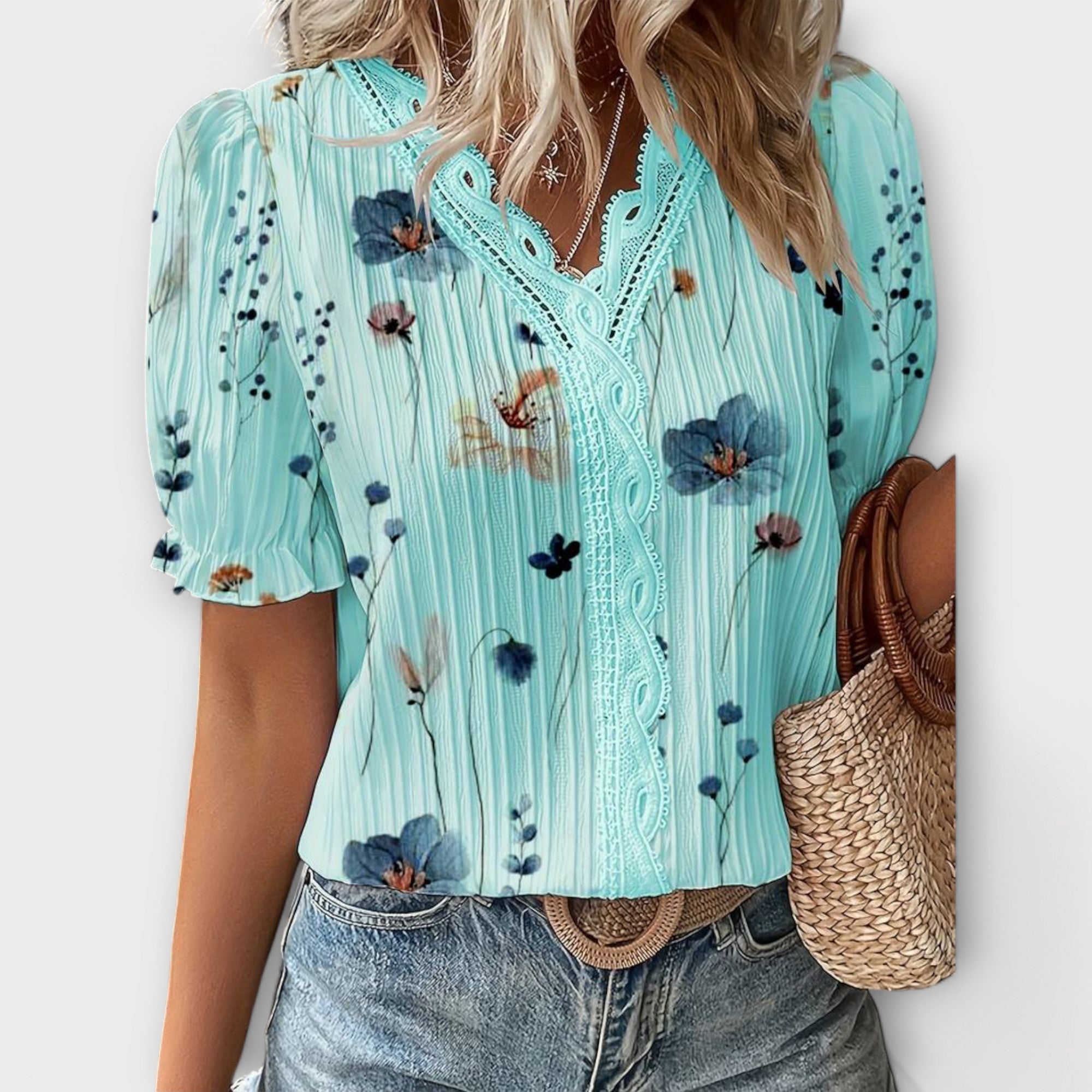 Emily | Fashionabel Bluse med V-hals