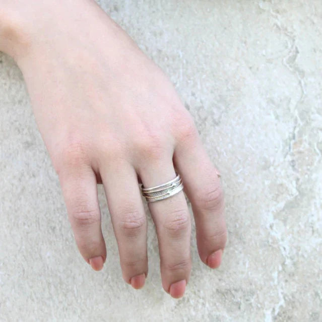 Nora | Vintage Gull Lager Sølv Ring
