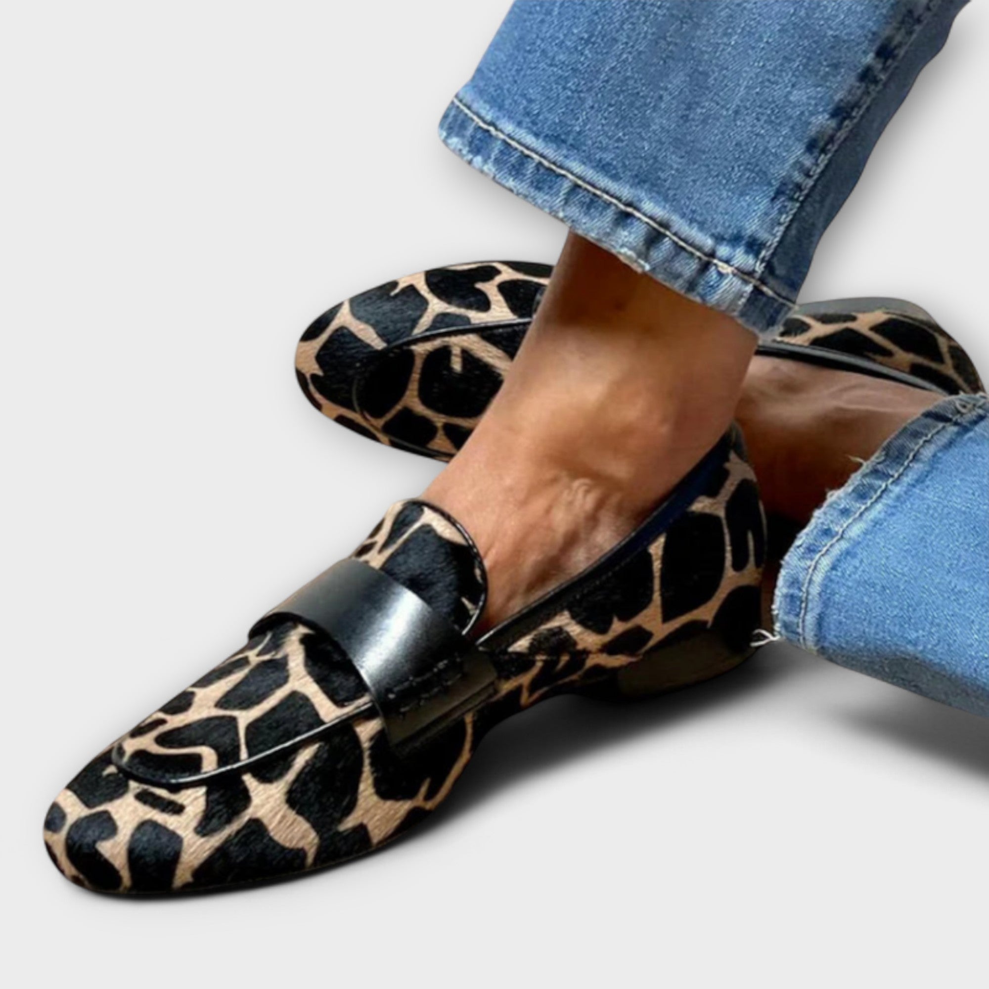 Claire | Giraffmønster Loafers