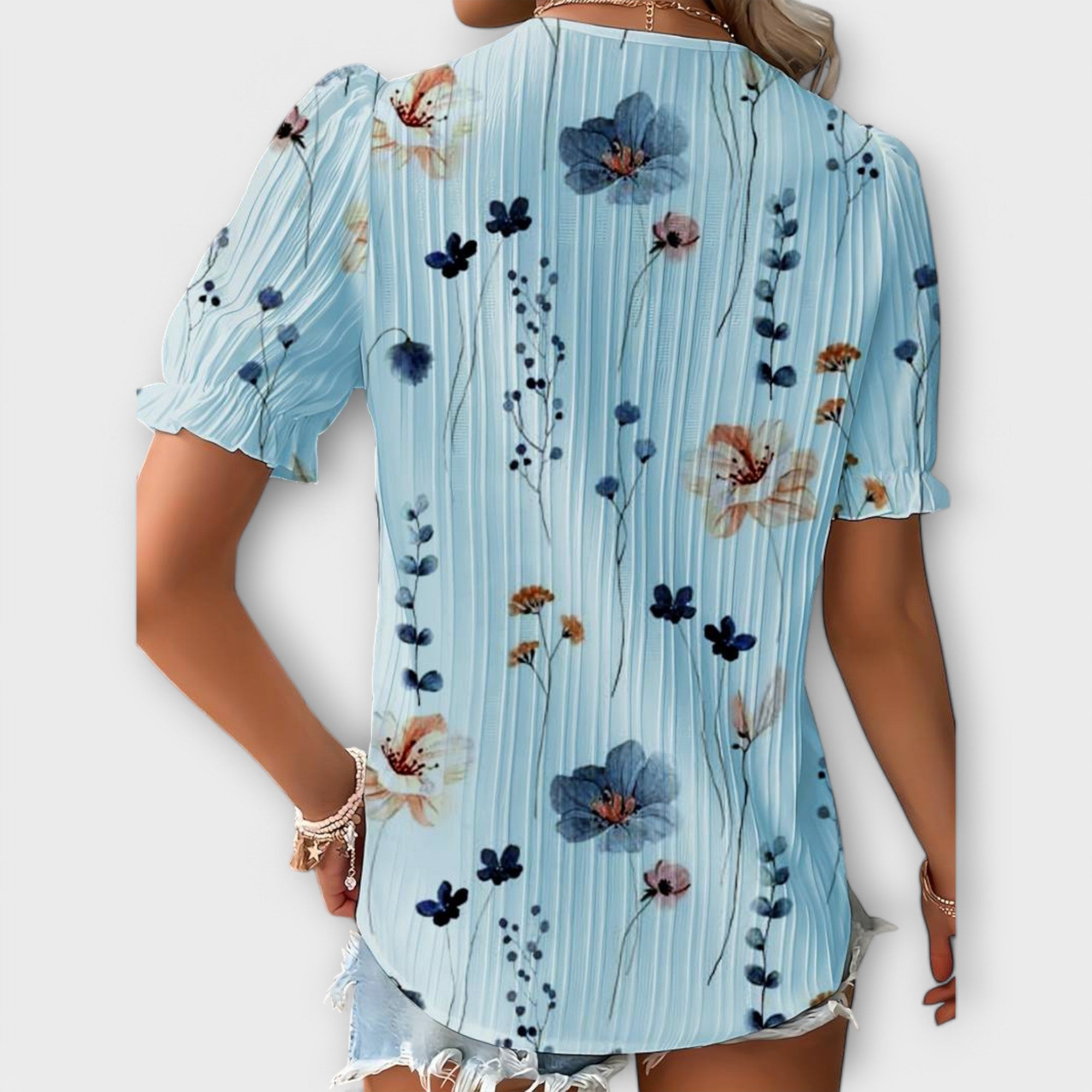 Emily | Fashionabel Bluse med V-hals