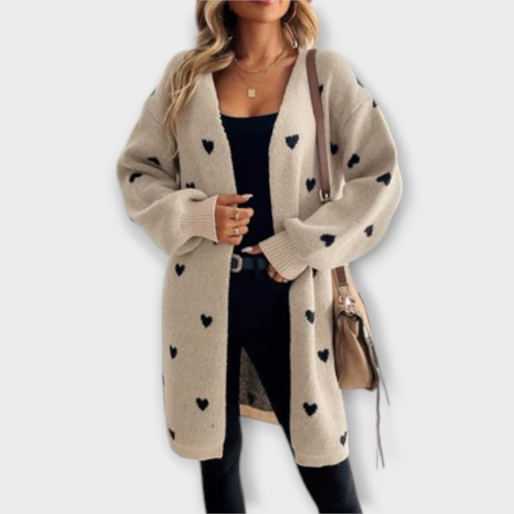 Julia | Cardigan med Hjerte Mønster