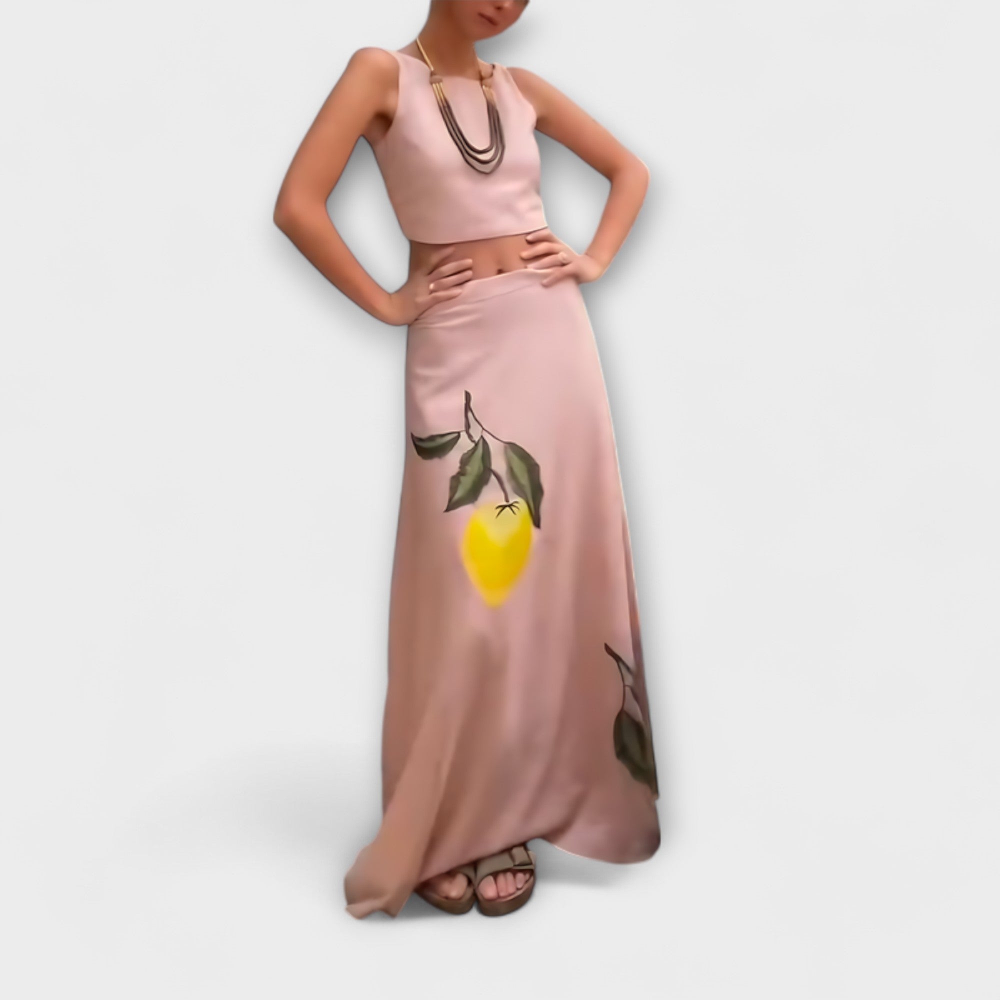 Cosima | Amalfi Print Midi Skjørt