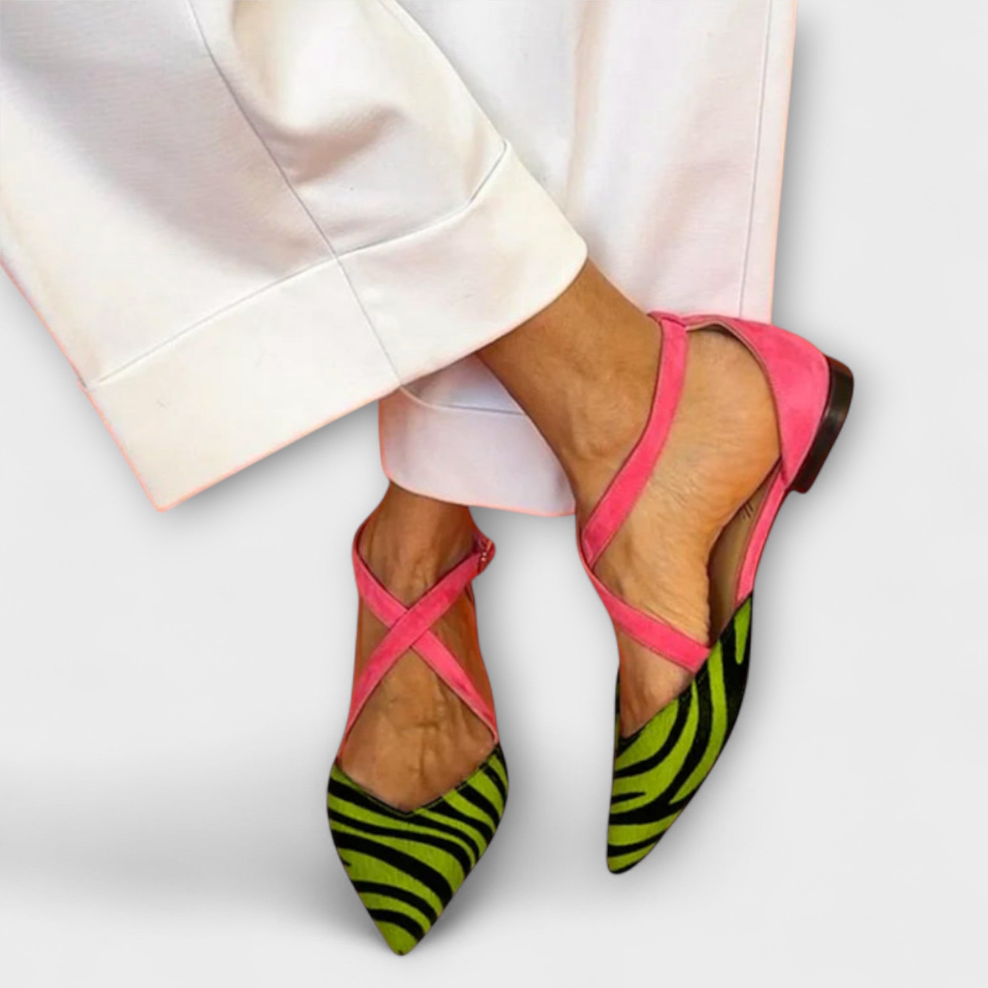 Delilah| Zebra Stropp Flats