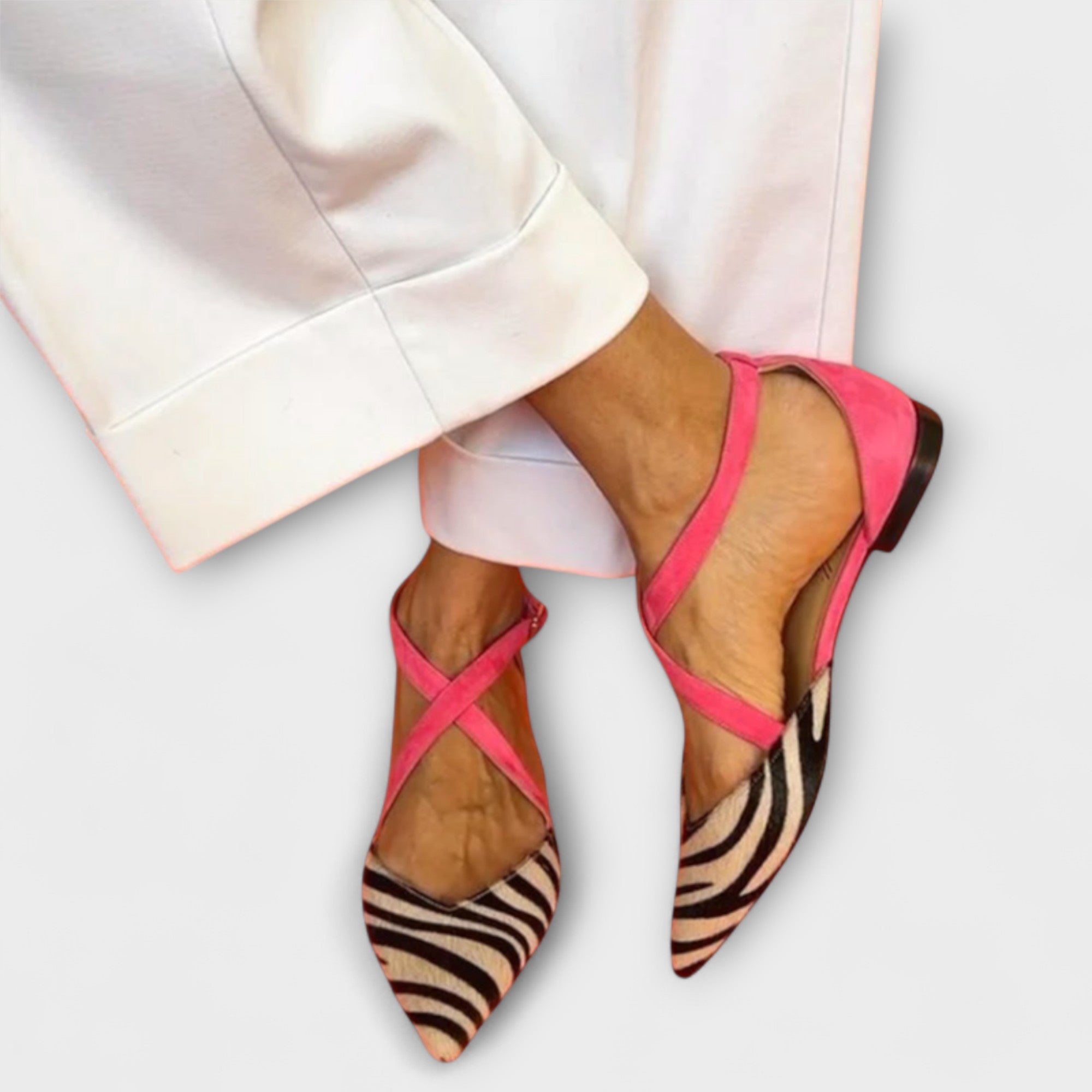 Delilah| Zebra Stropp Flats