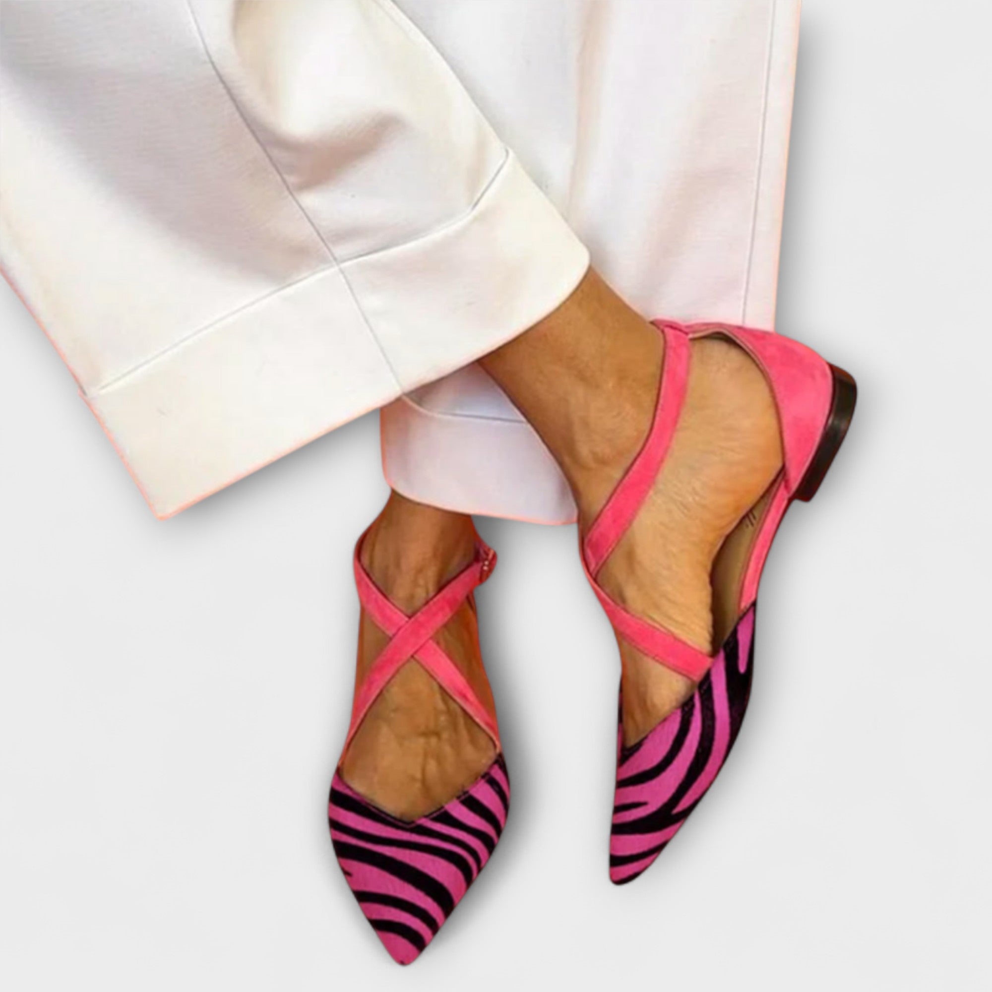 Delilah| Zebra Stropp Flats