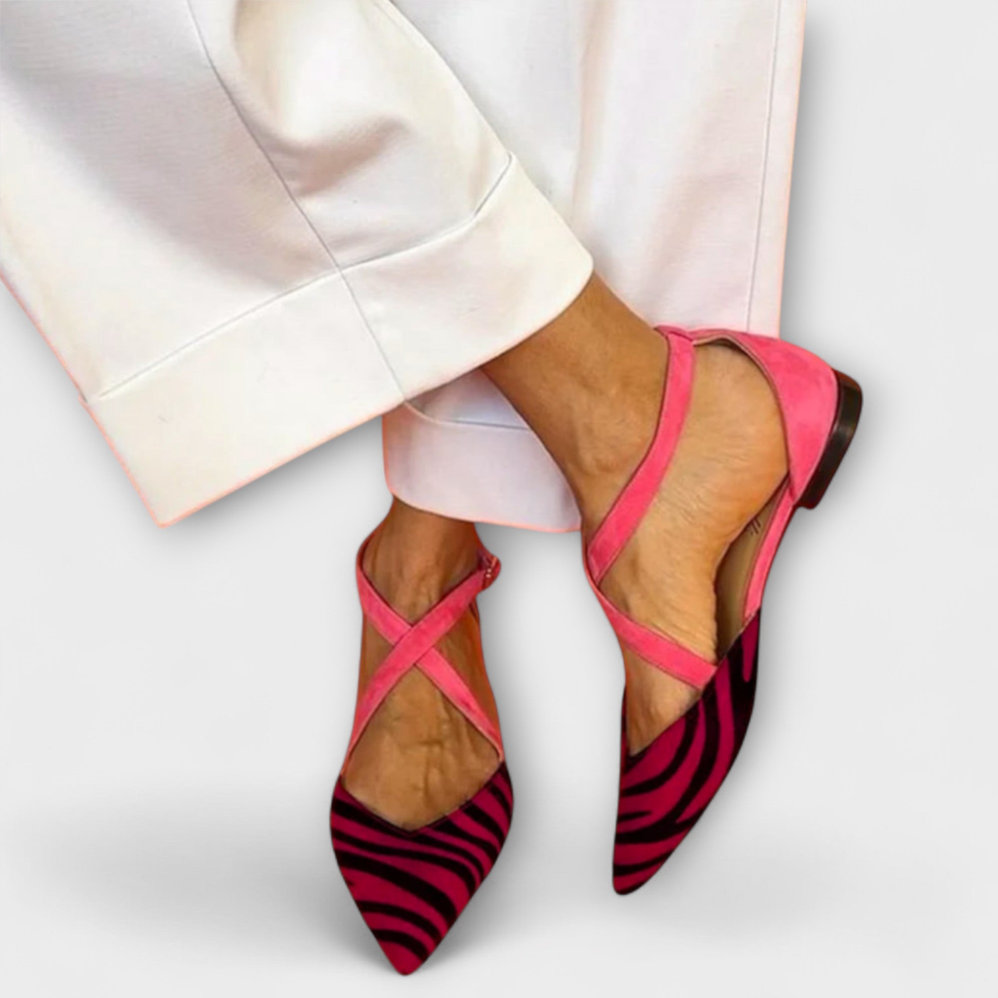 Delilah| Zebra Stropp Flats