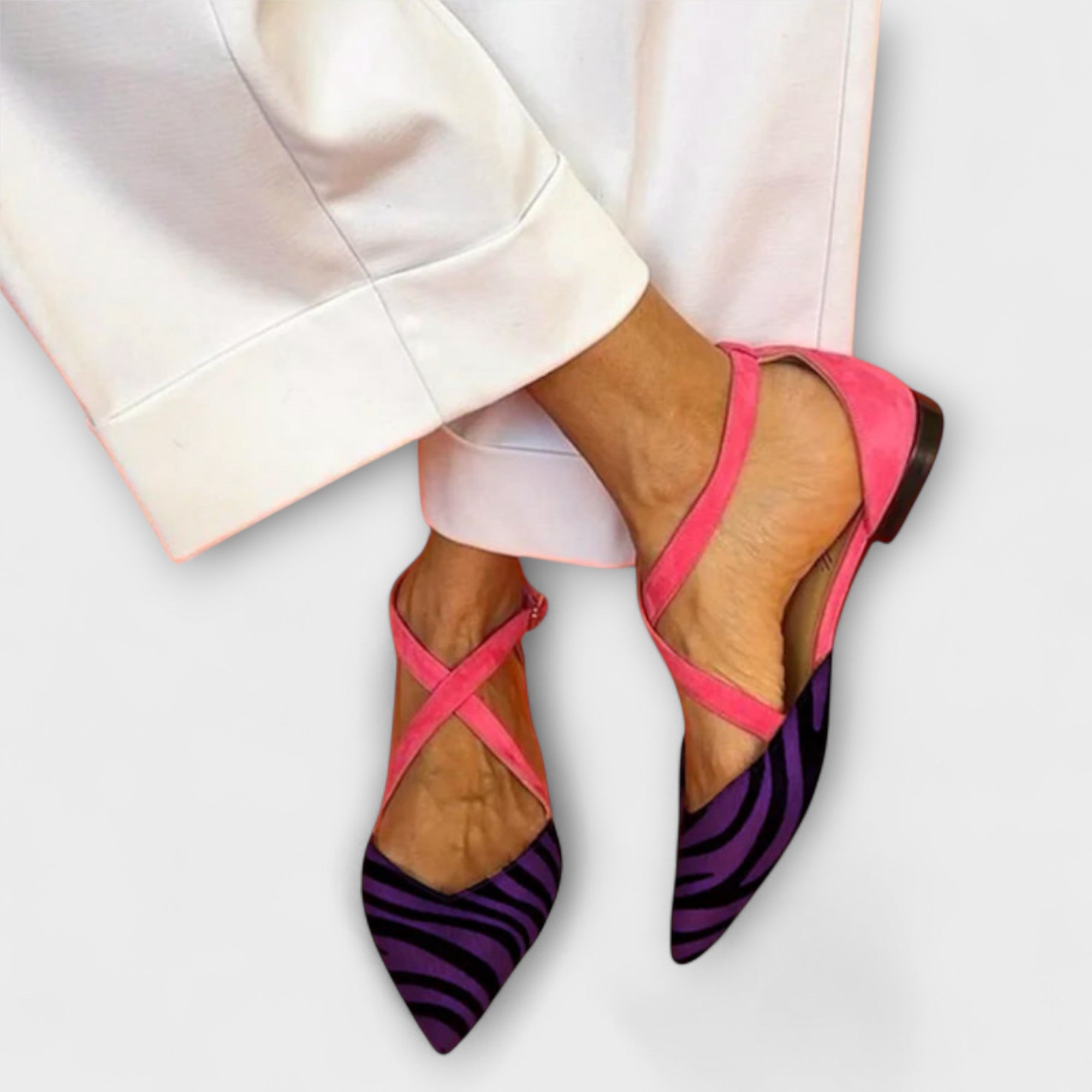 Delilah| Zebra Stropp Flats