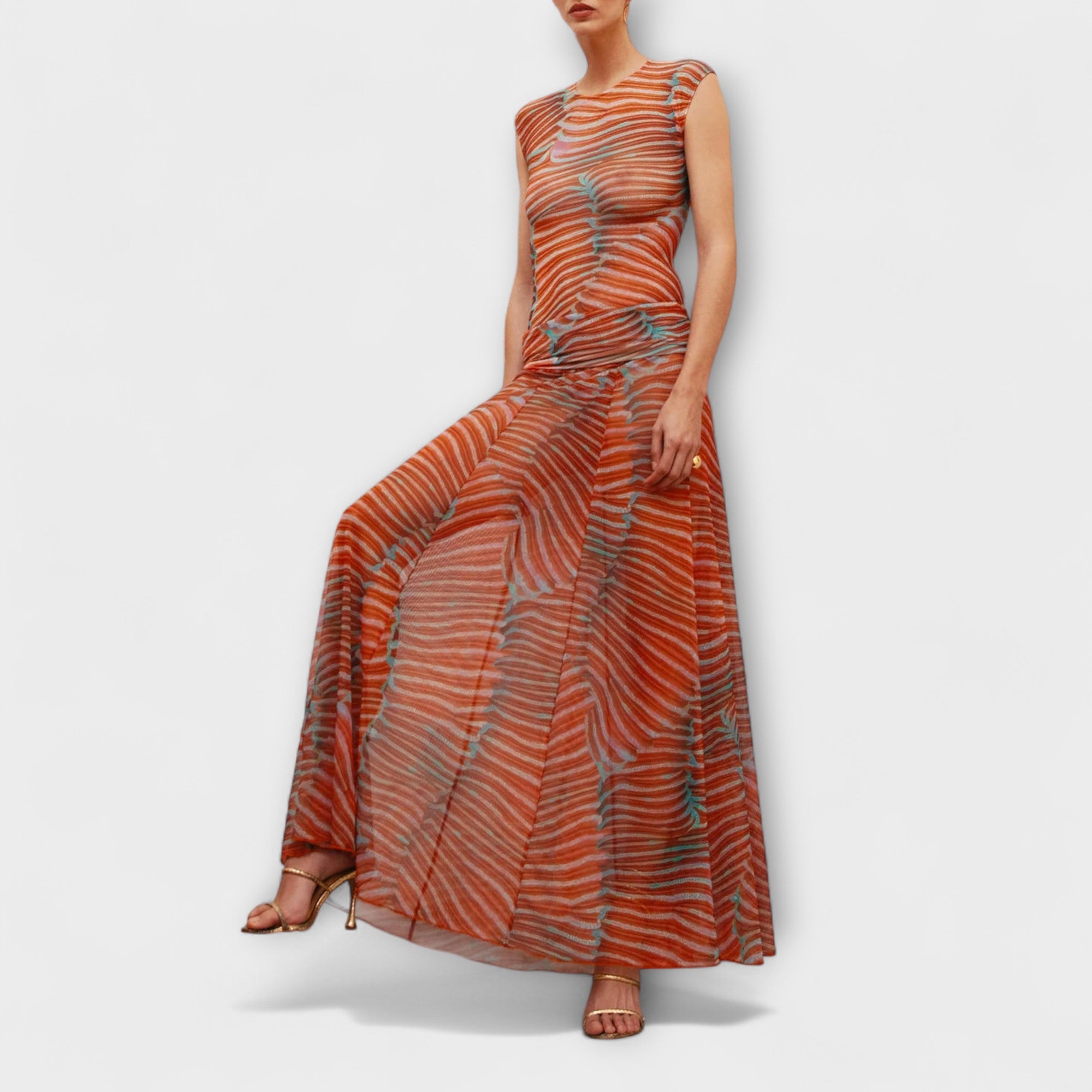 Phoenix | Glitrende Bølge Mesh Bodysuit