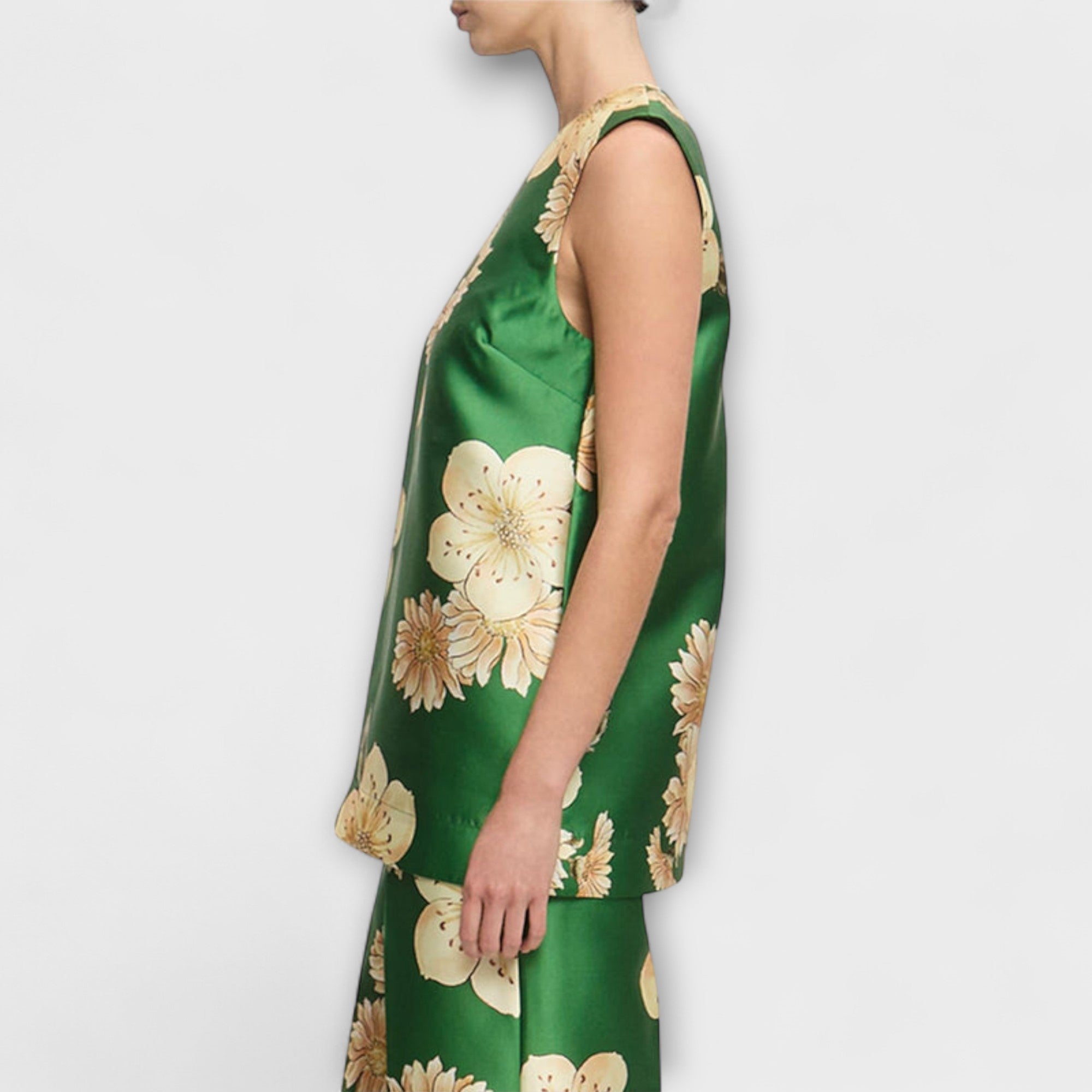 Clea | Sage Uten Ermer Buksedress