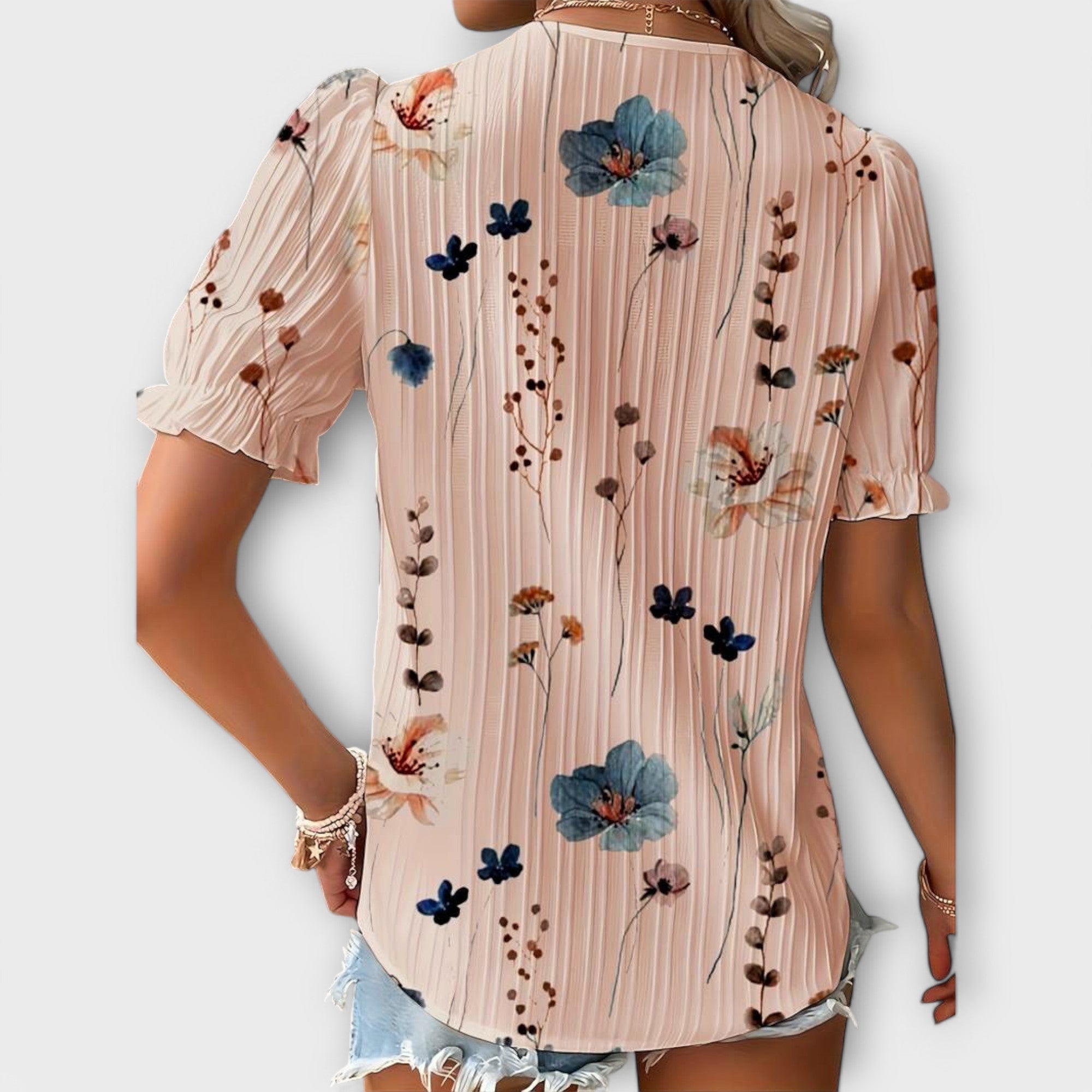 Emily | Fashionabel Bluse med V-hals