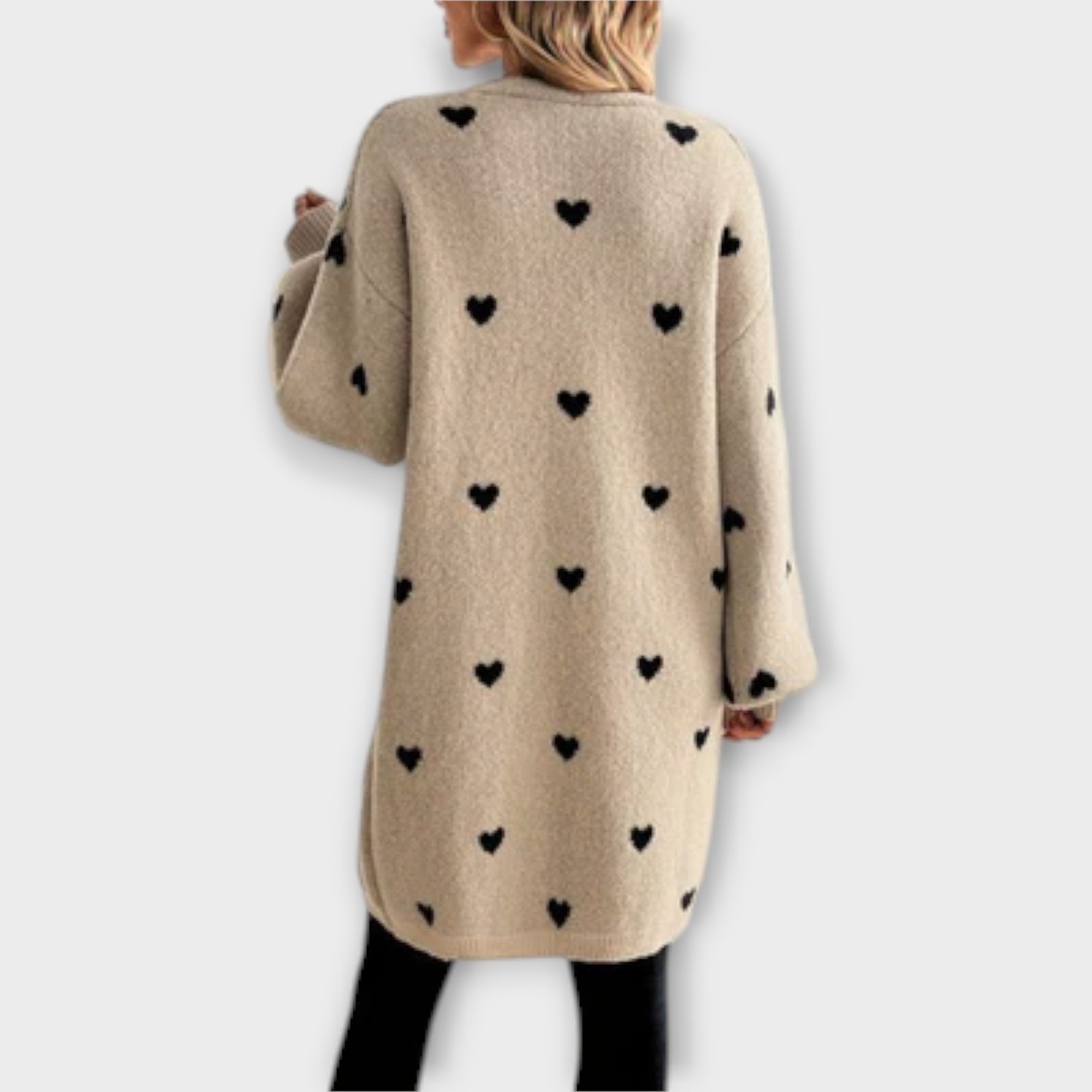 Julia | Cardigan med Hjerte Mønster