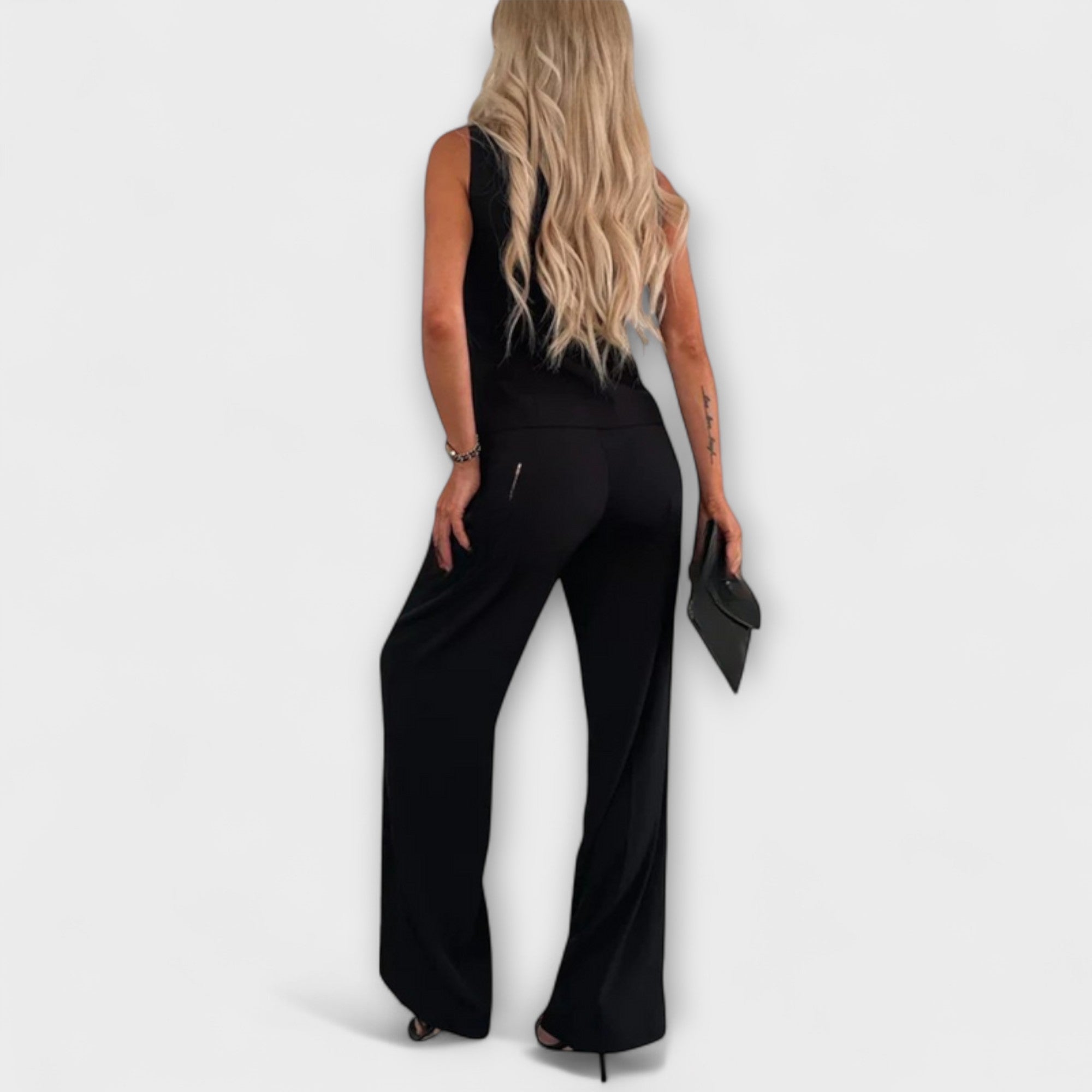 Wilhelmina | Chic Uten Ermer Top og Bukser Ensemble