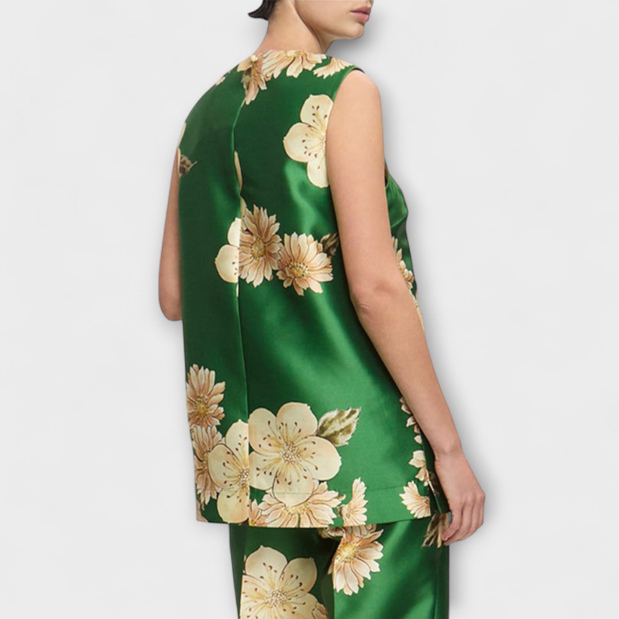 Clea | Sage Uten Ermer Buksedress