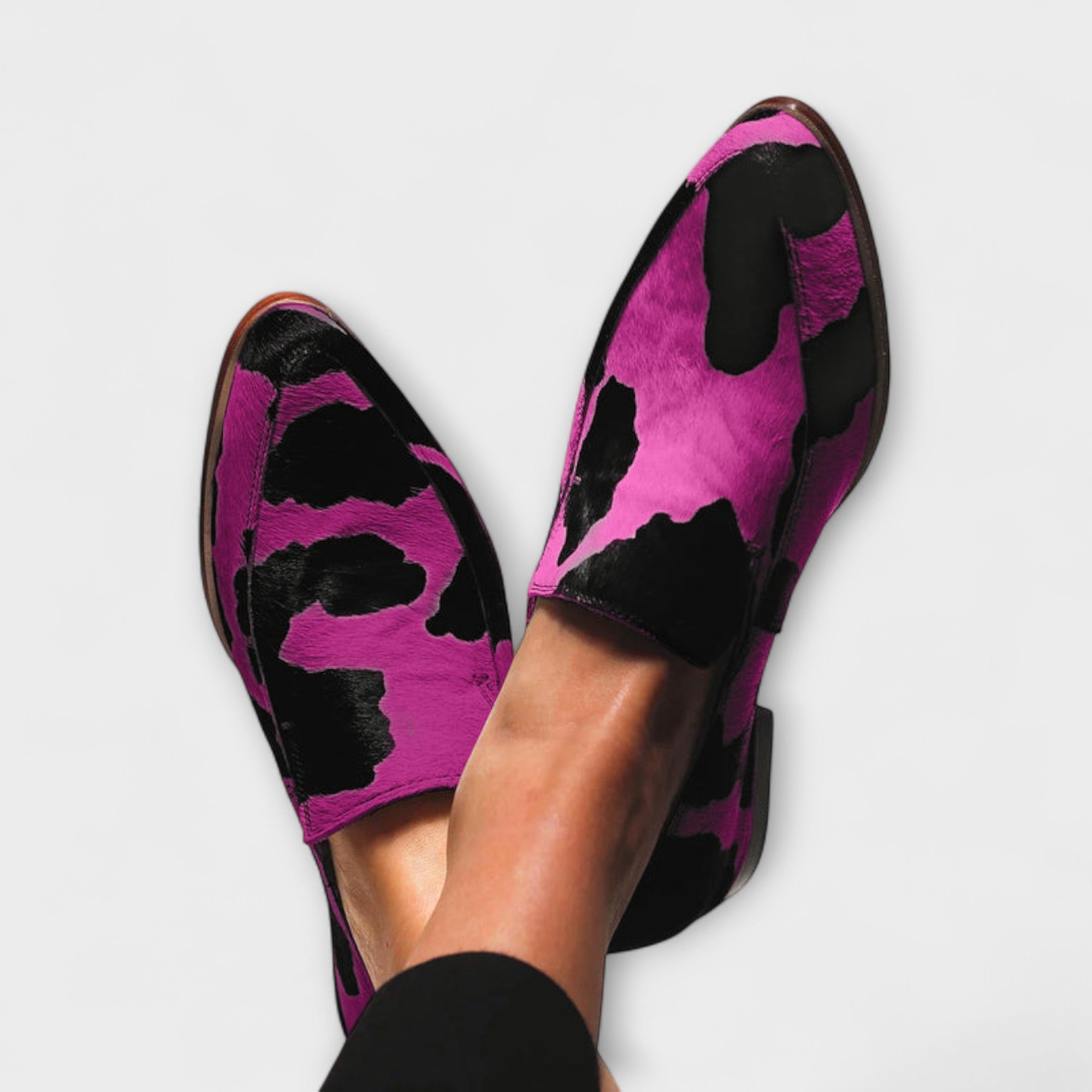 Maja | Dristige Cow Print Loafers