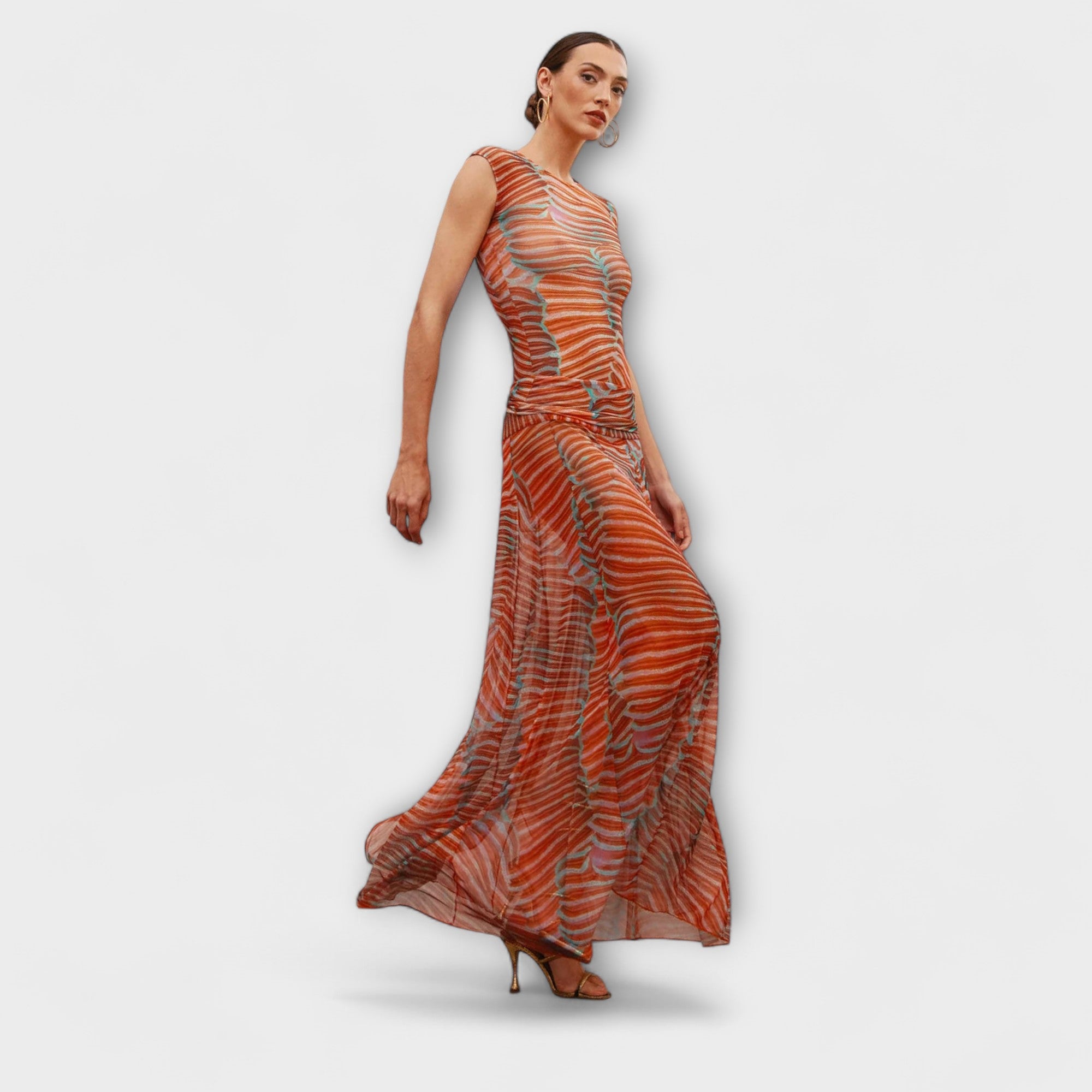 Phoenix | Glitrende Bølge Mesh Bodysuit