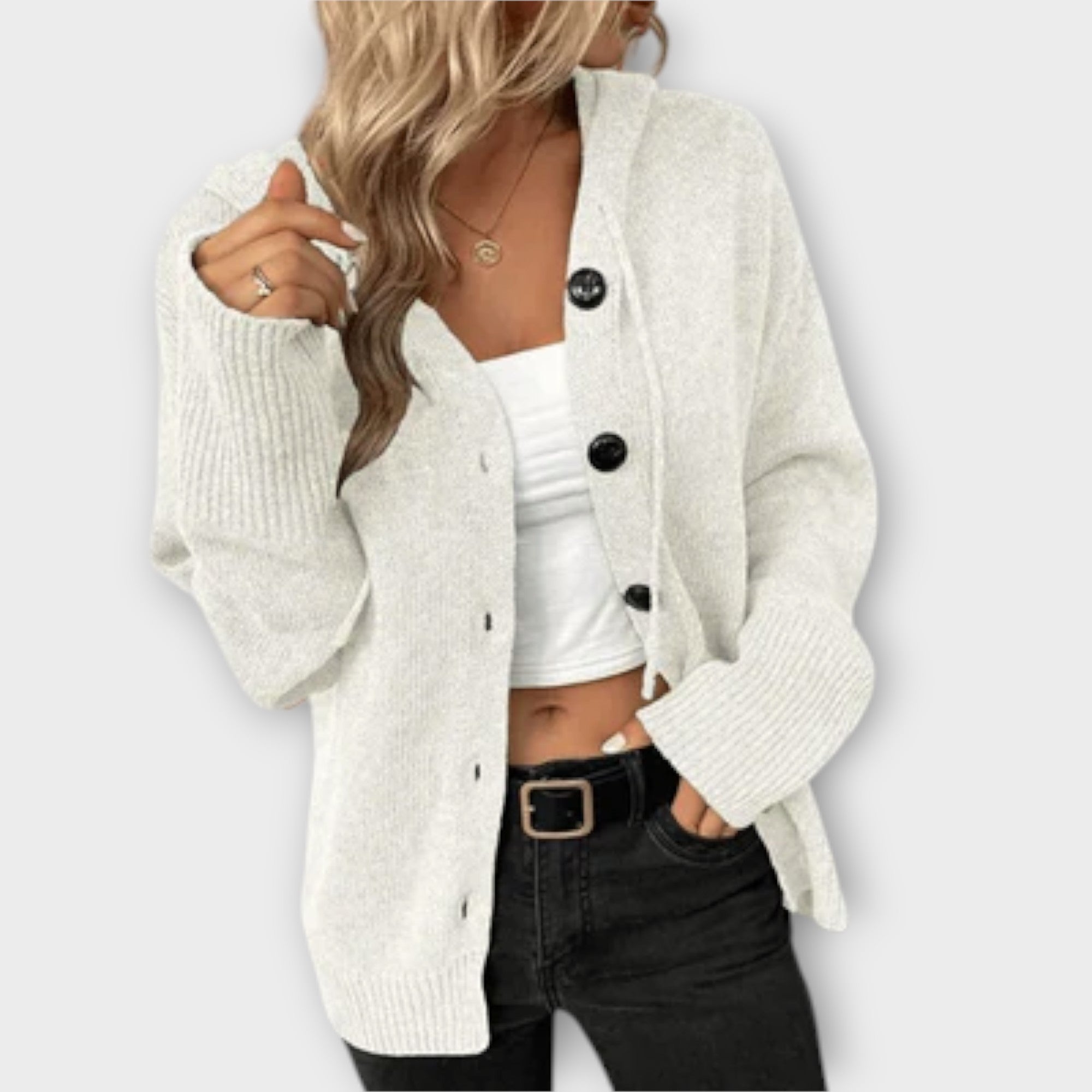 Brittan | Strikket Cardigan med Knapper