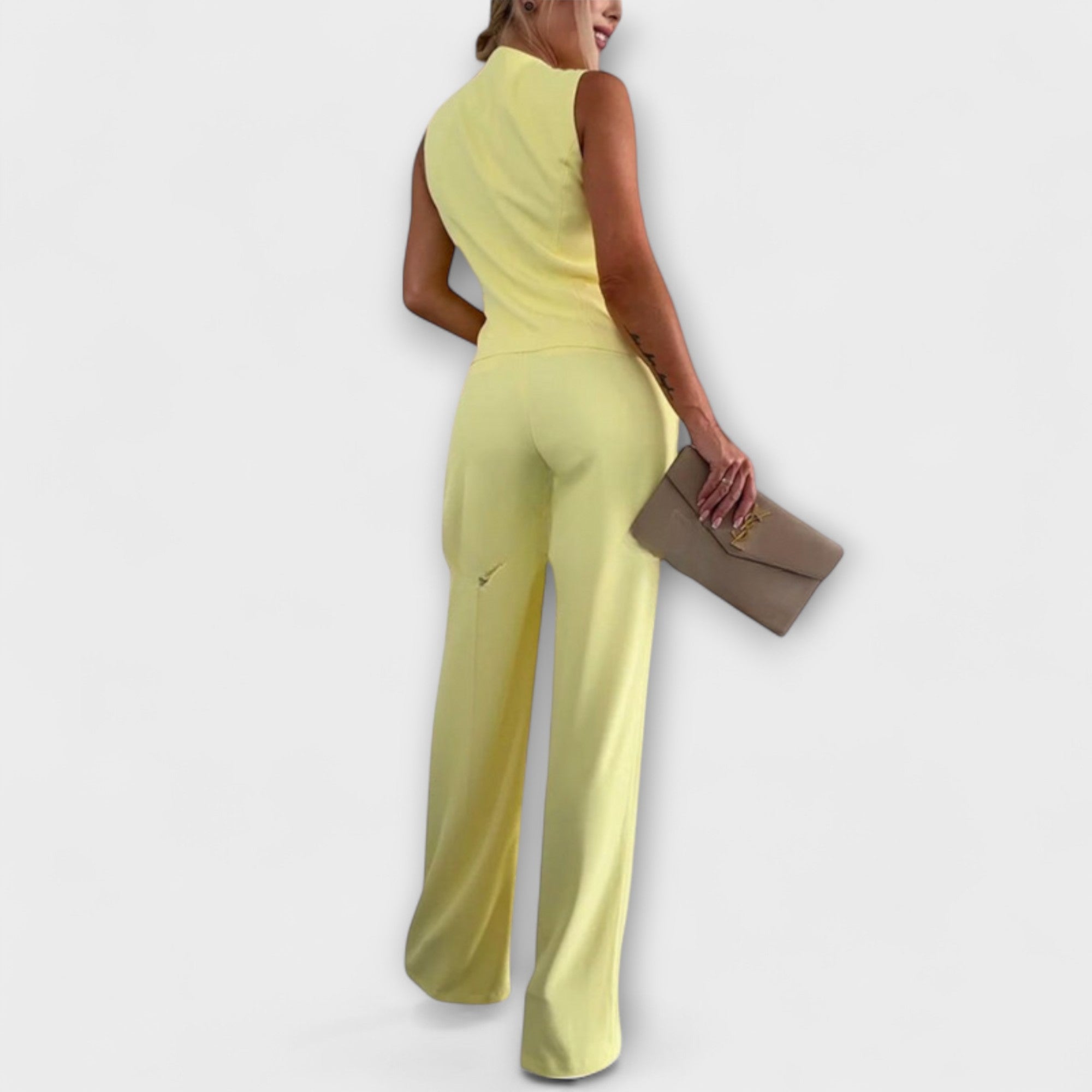 Wilhelmina | Chic Uten Ermer Top og Bukser Ensemble