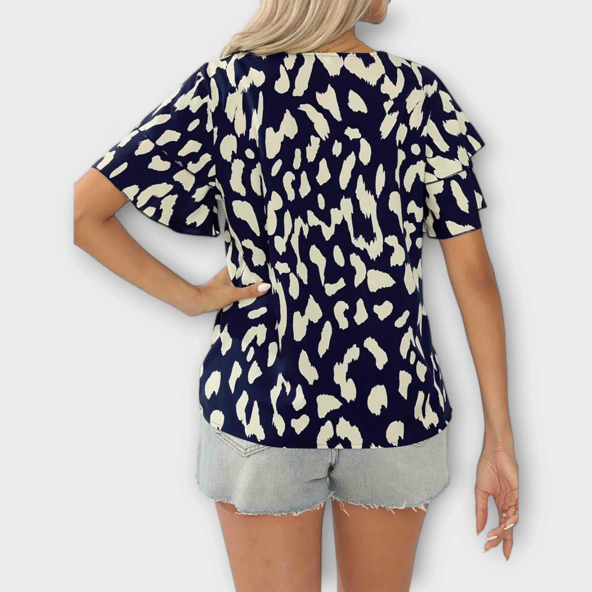 Evelyn | Uformell Bluse med Rund Hals