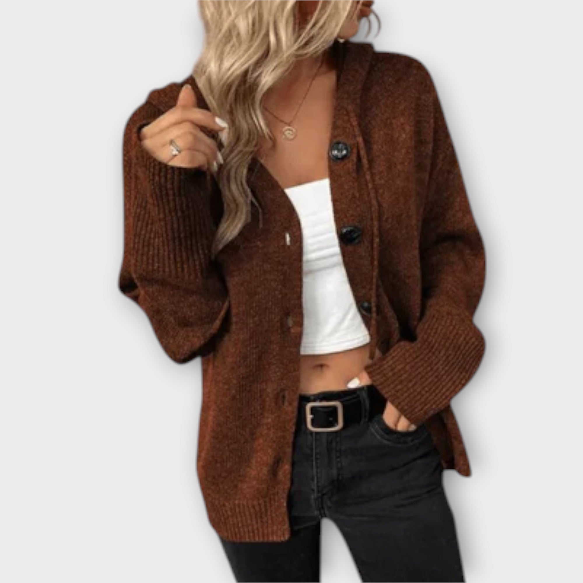 Brittan | Strikket Cardigan med Knapper
