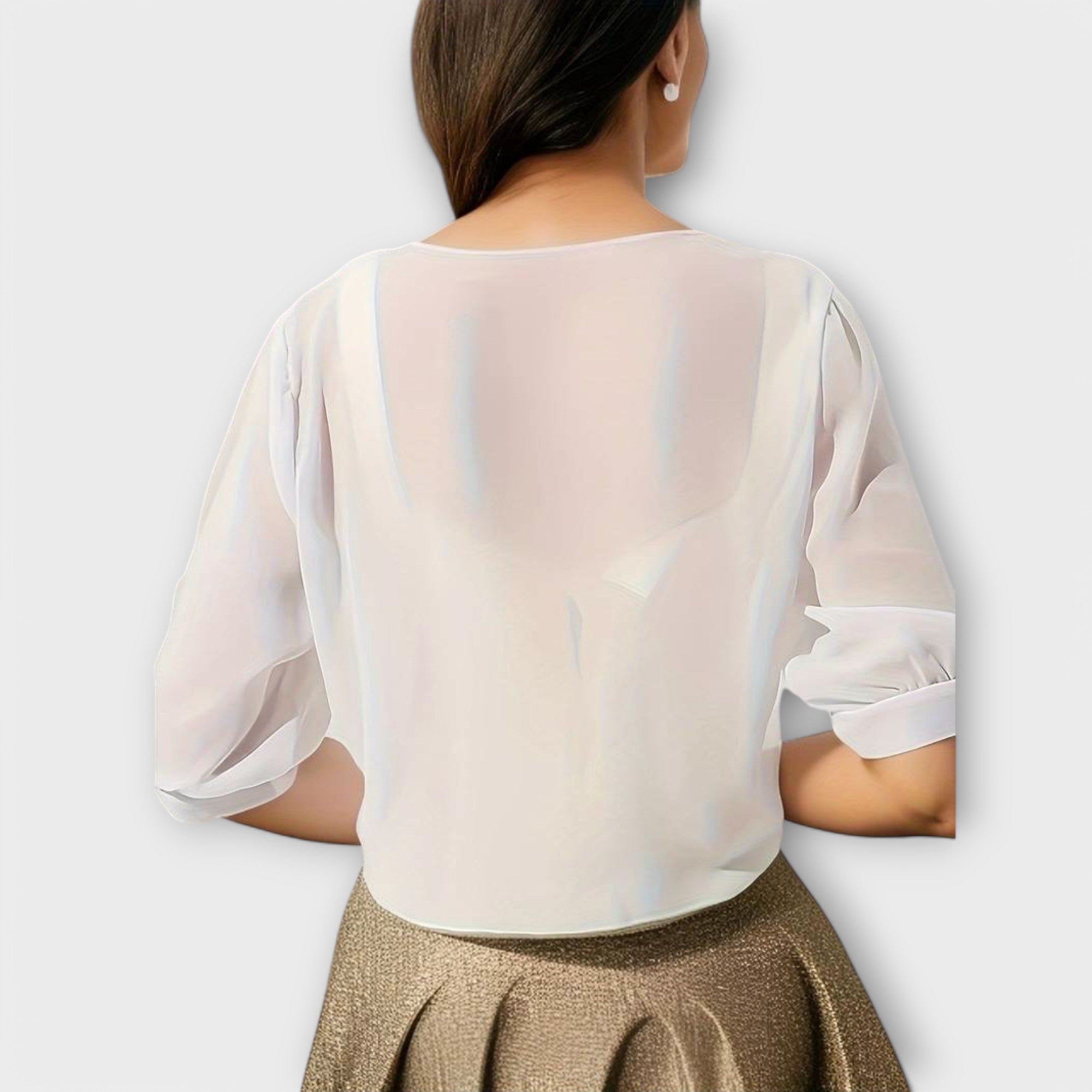 Olivia | Bluse med Åpen Front