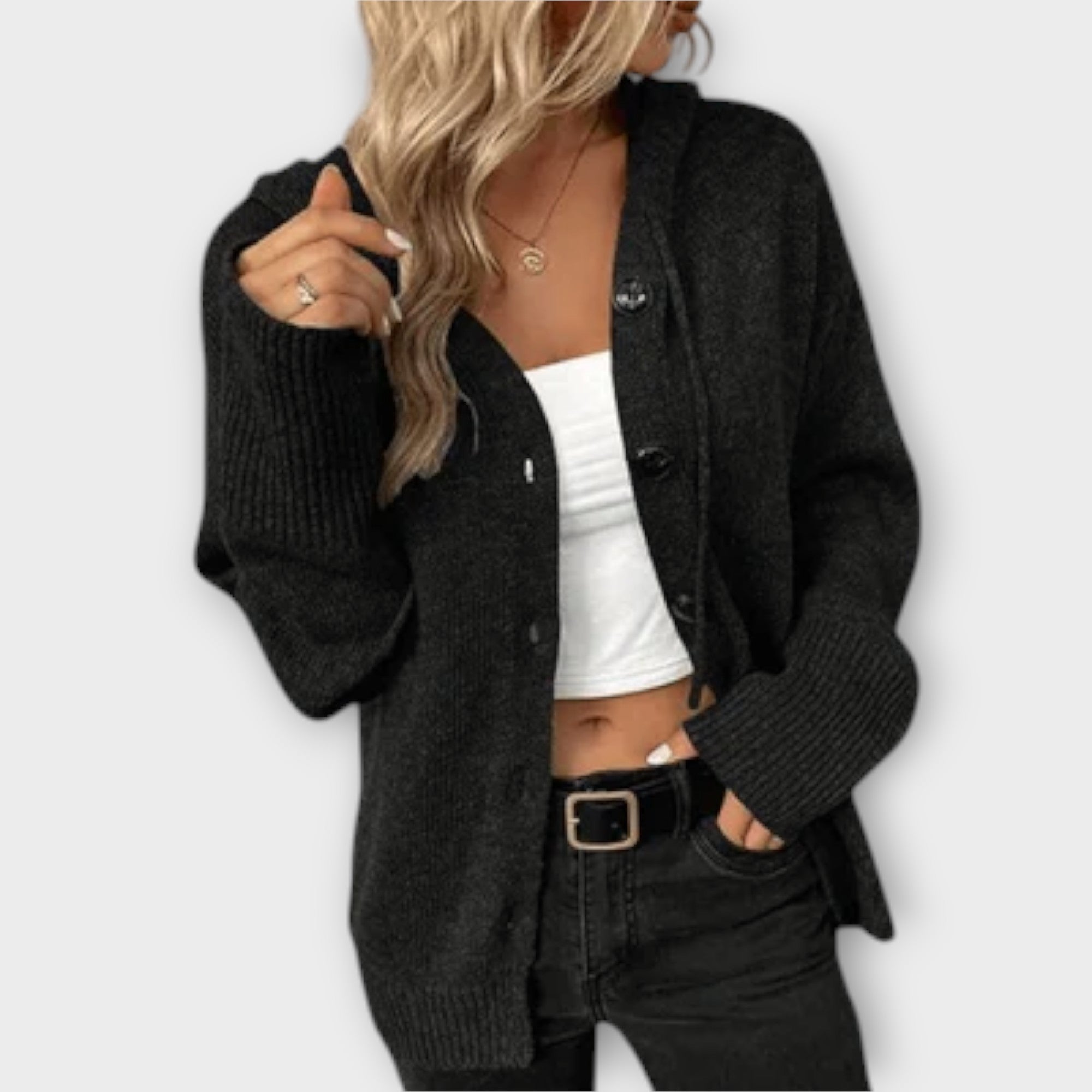 Brittan | Strikket Cardigan med Knapper