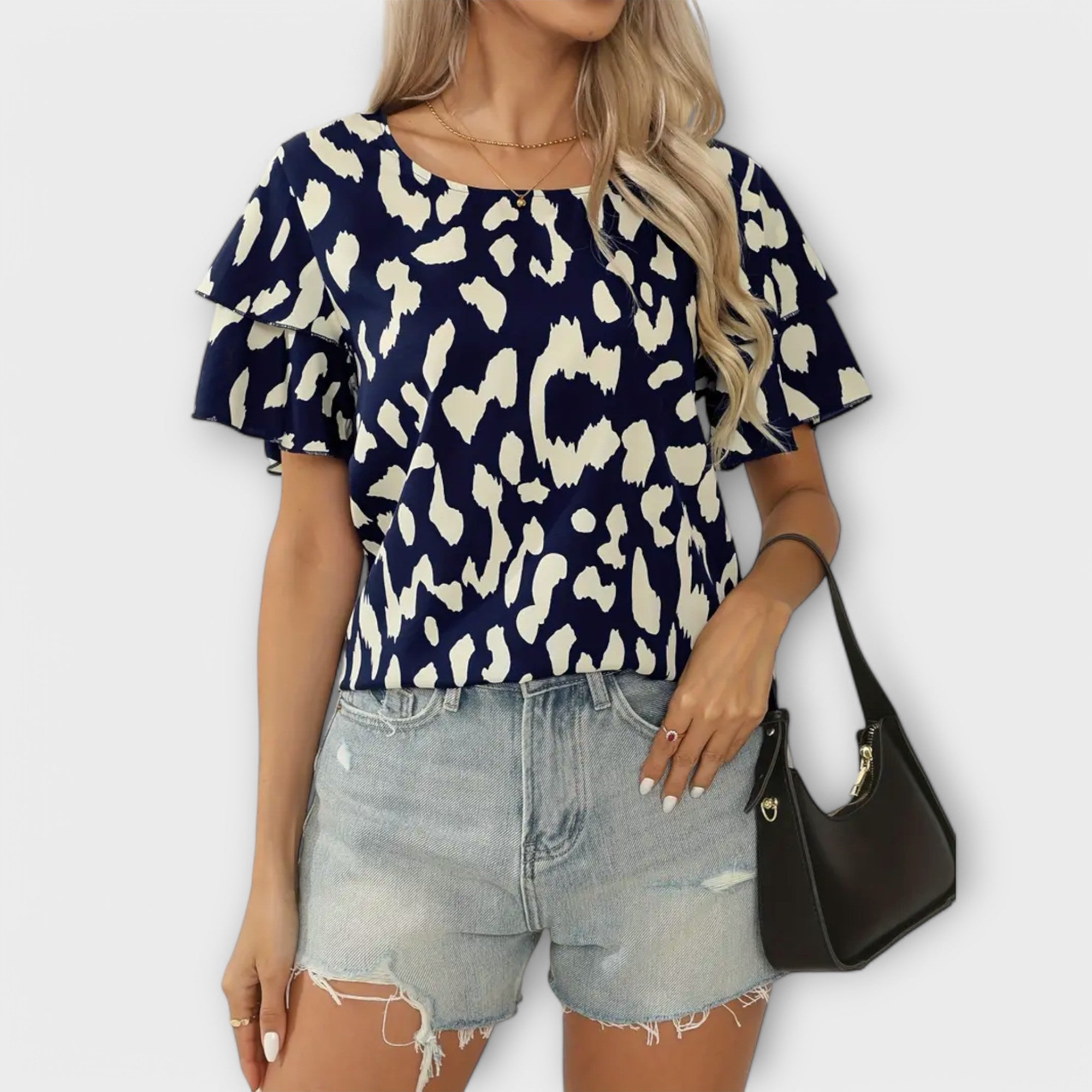 Evelyn | Uformell Bluse med Rund Hals