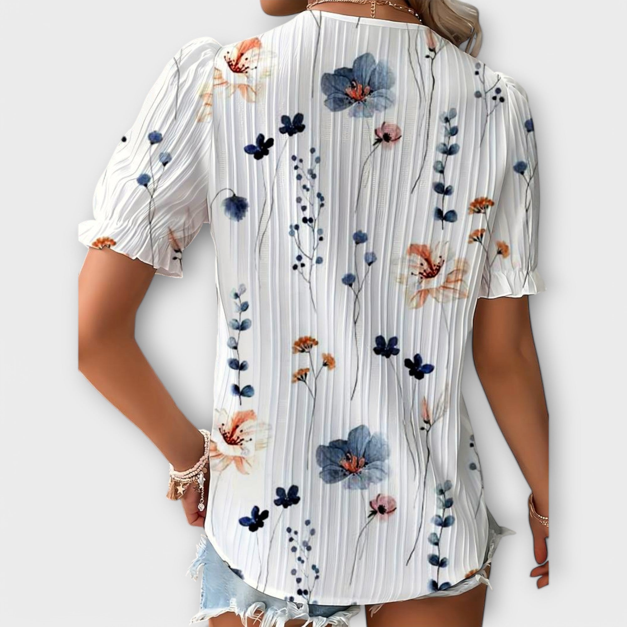 Emily | Fashionabel Bluse med V-hals