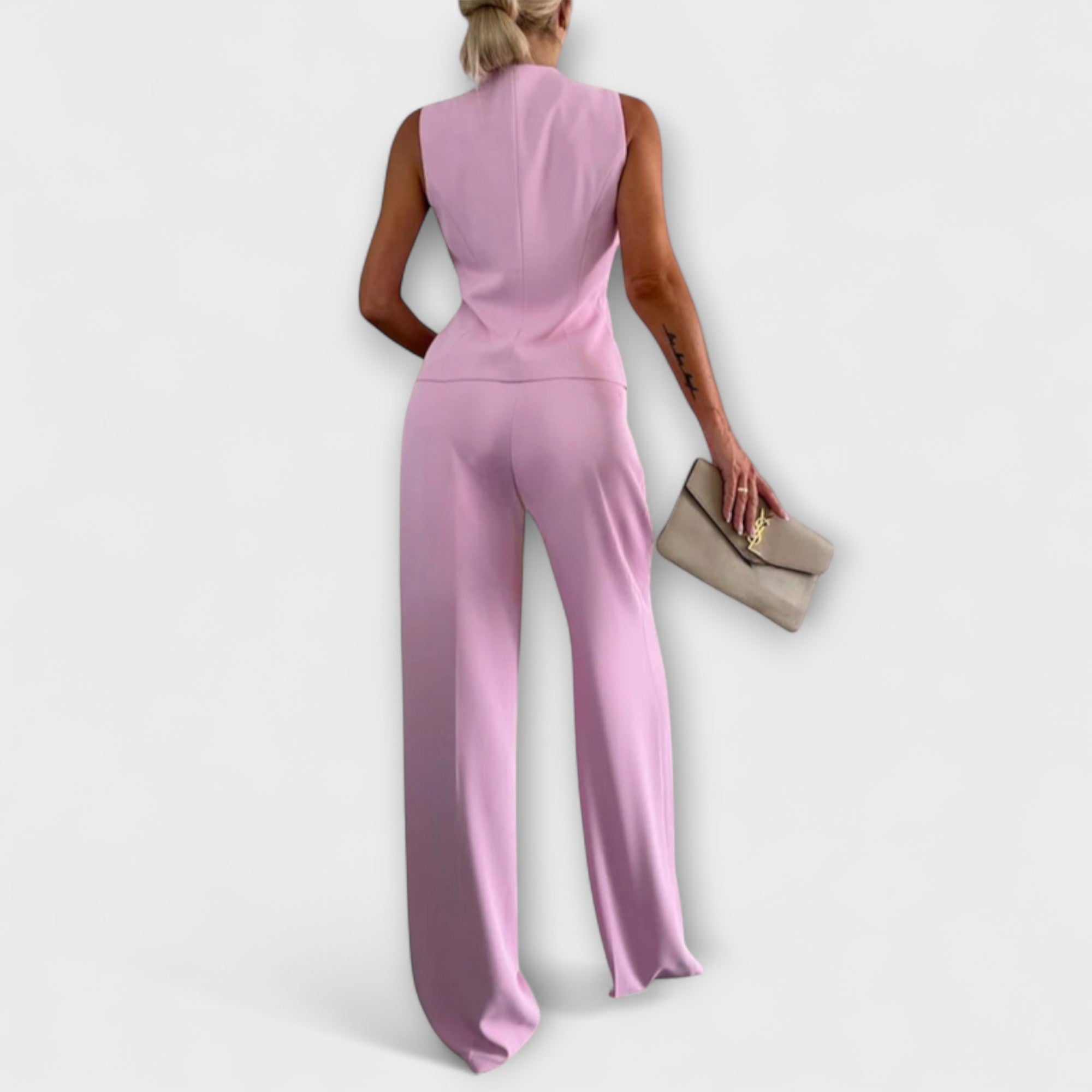 Wilhelmina | Chic Uten Ermer Top og Bukser Ensemble