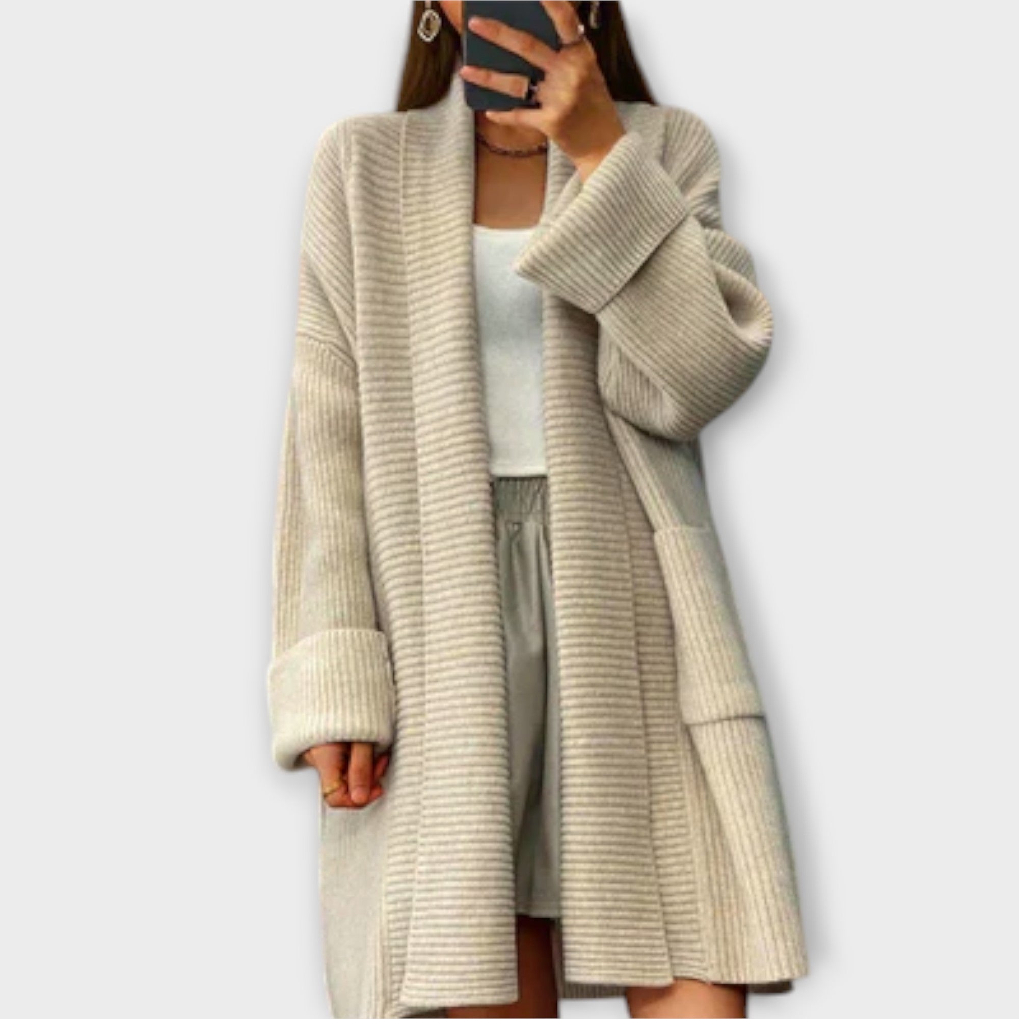 Euphemia | Lang Strikket Cardigan