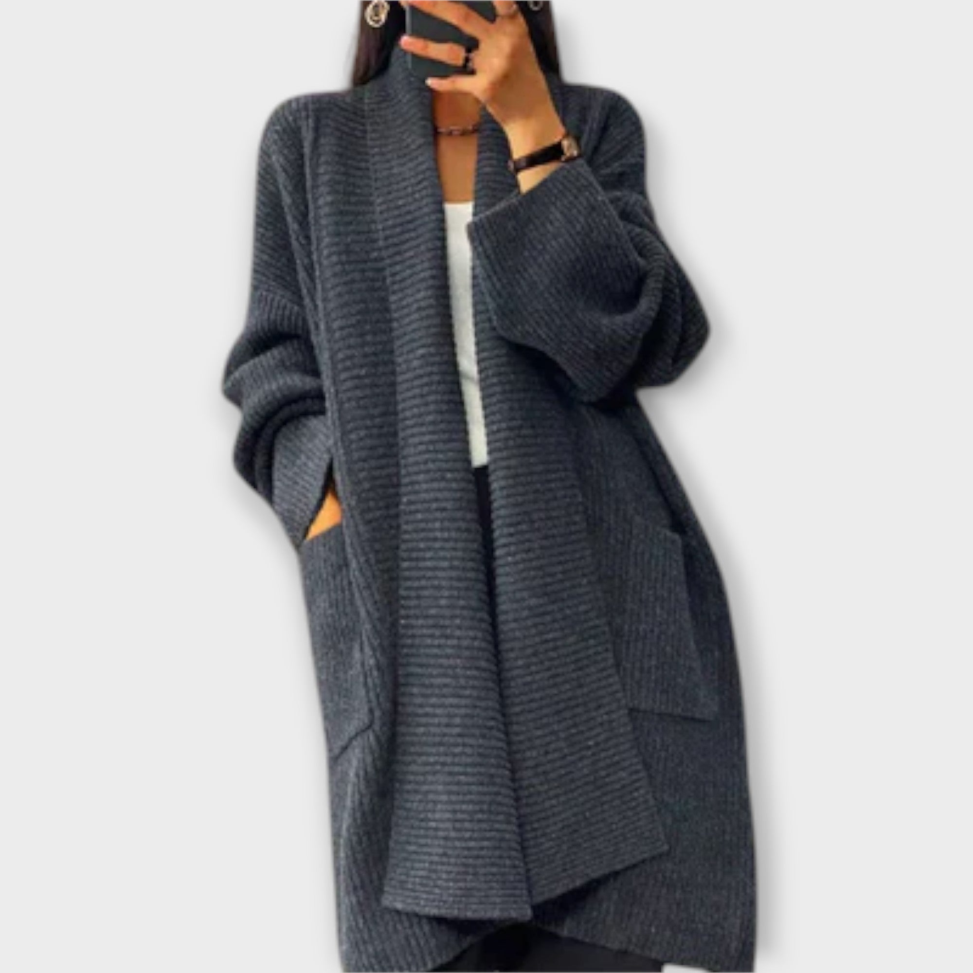 Euphemia | Lang Strikket Cardigan