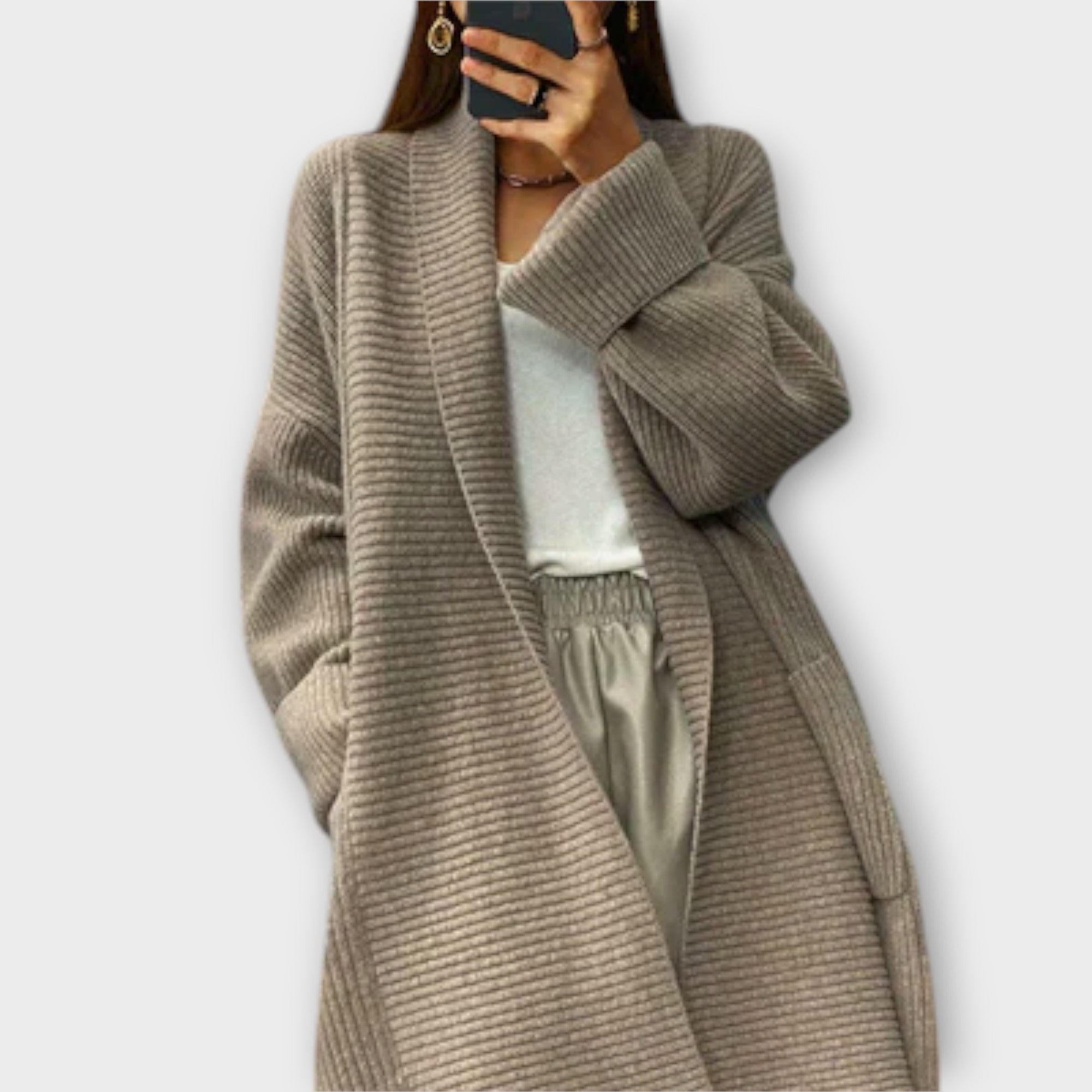 Euphemia | Lang Strikket Cardigan