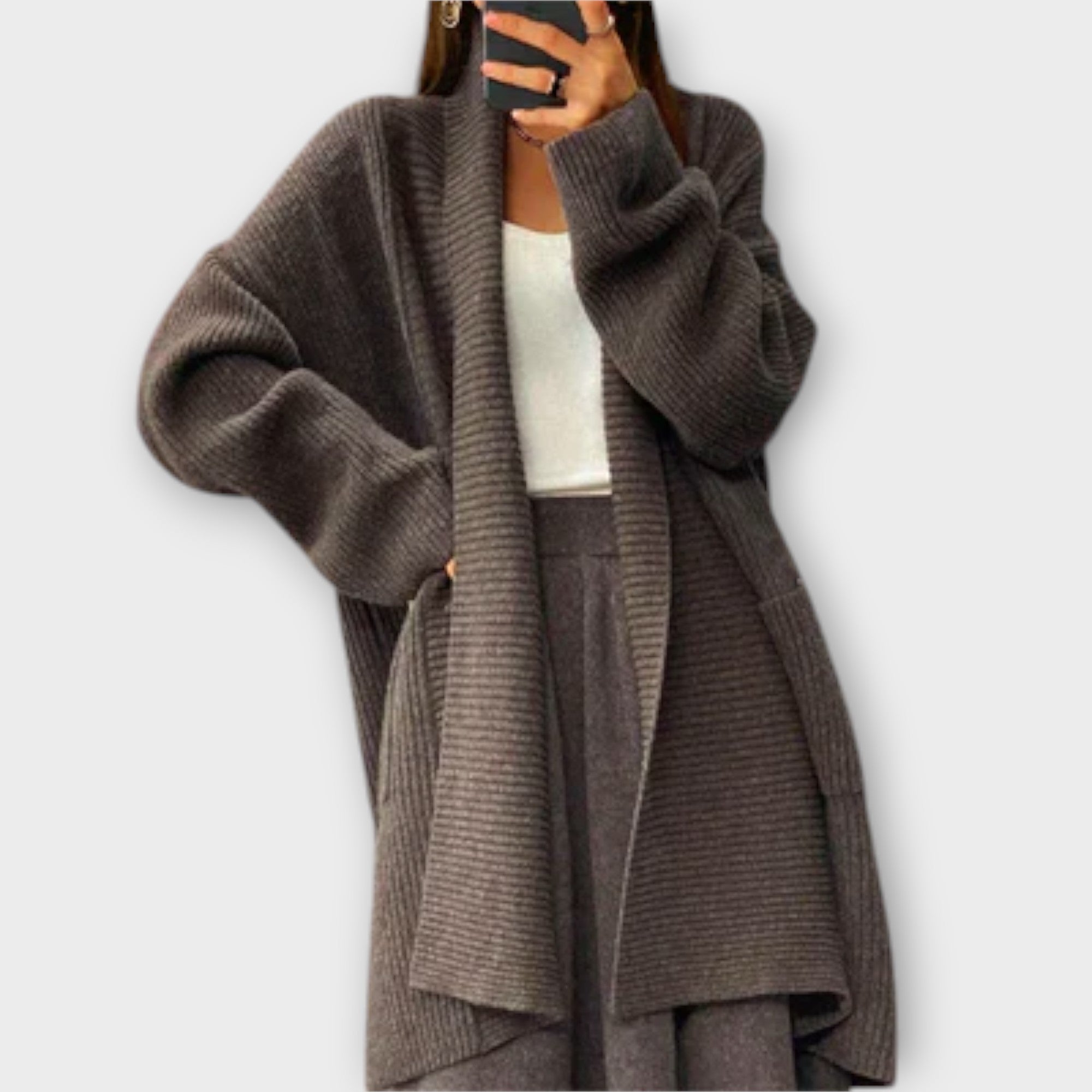 Euphemia | Lang Strikket Cardigan