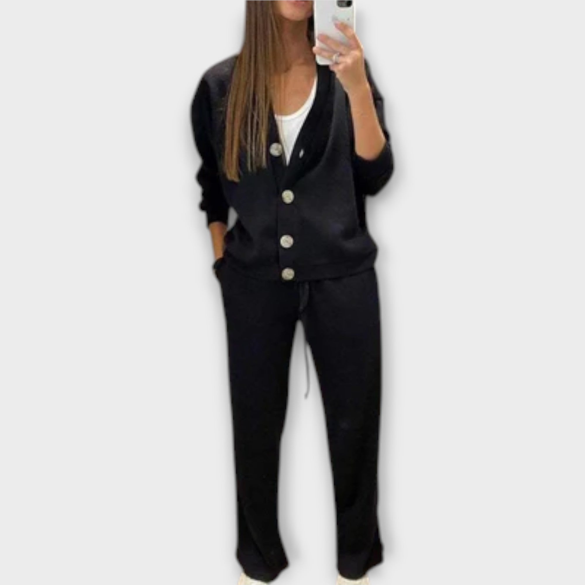 Chantal | Cardigan og Bukse Sett