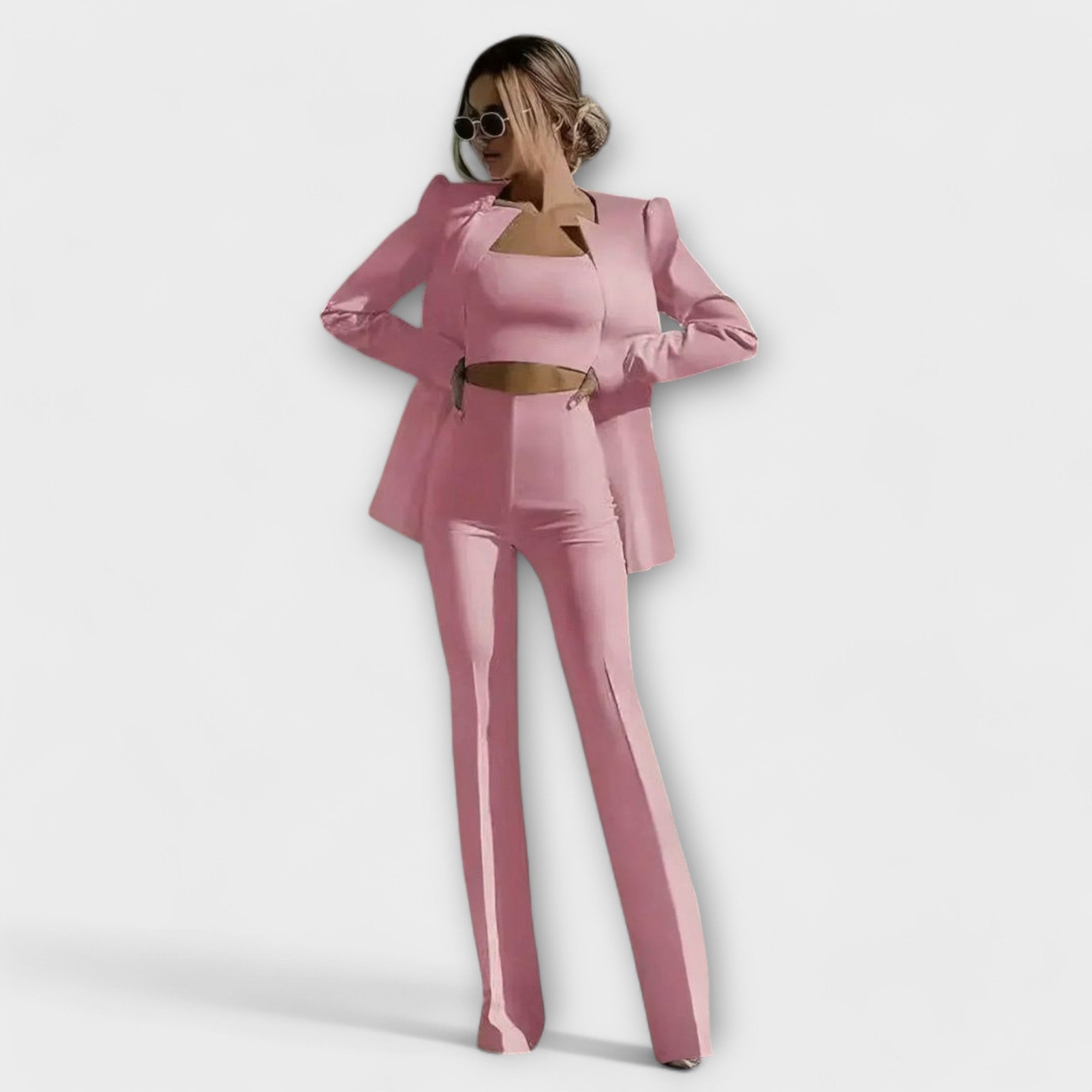 Selina | Stilig 3|Delt Sett (Blazer, Topp, Bukser)