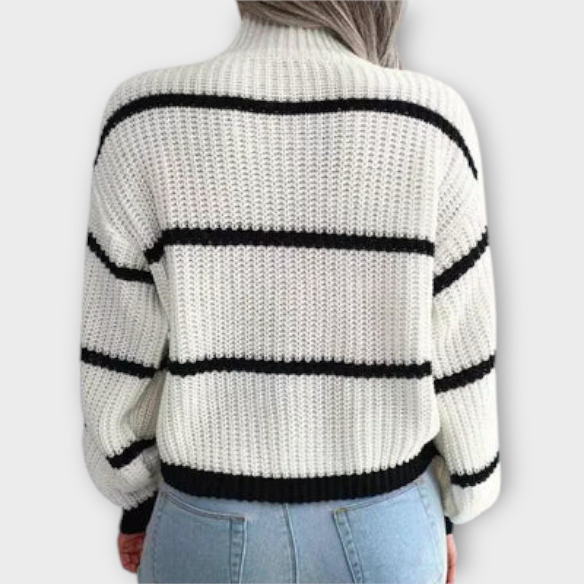 Chavala | Turtleneck Genser med Striper