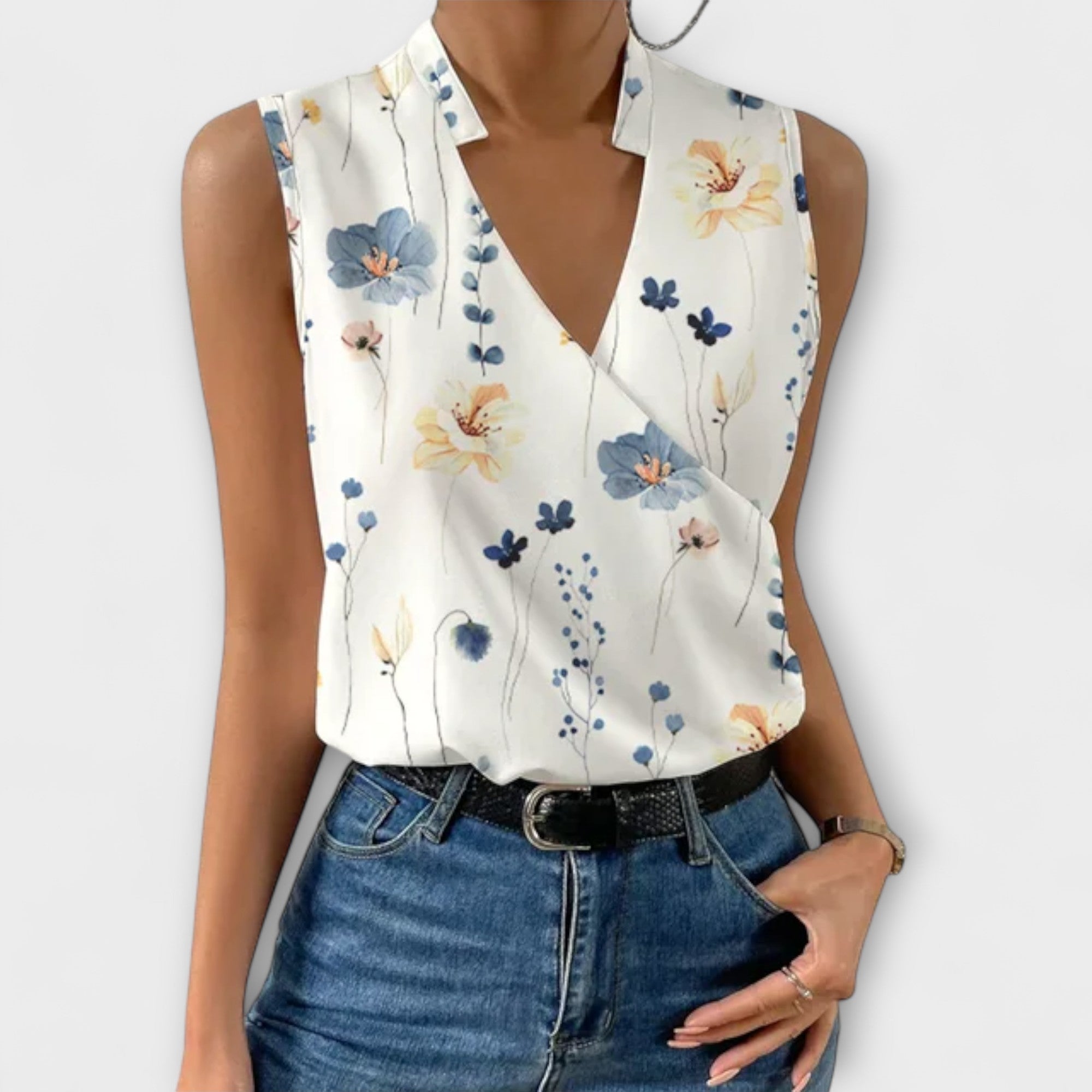 Myk Sommer Top med V|Utringning