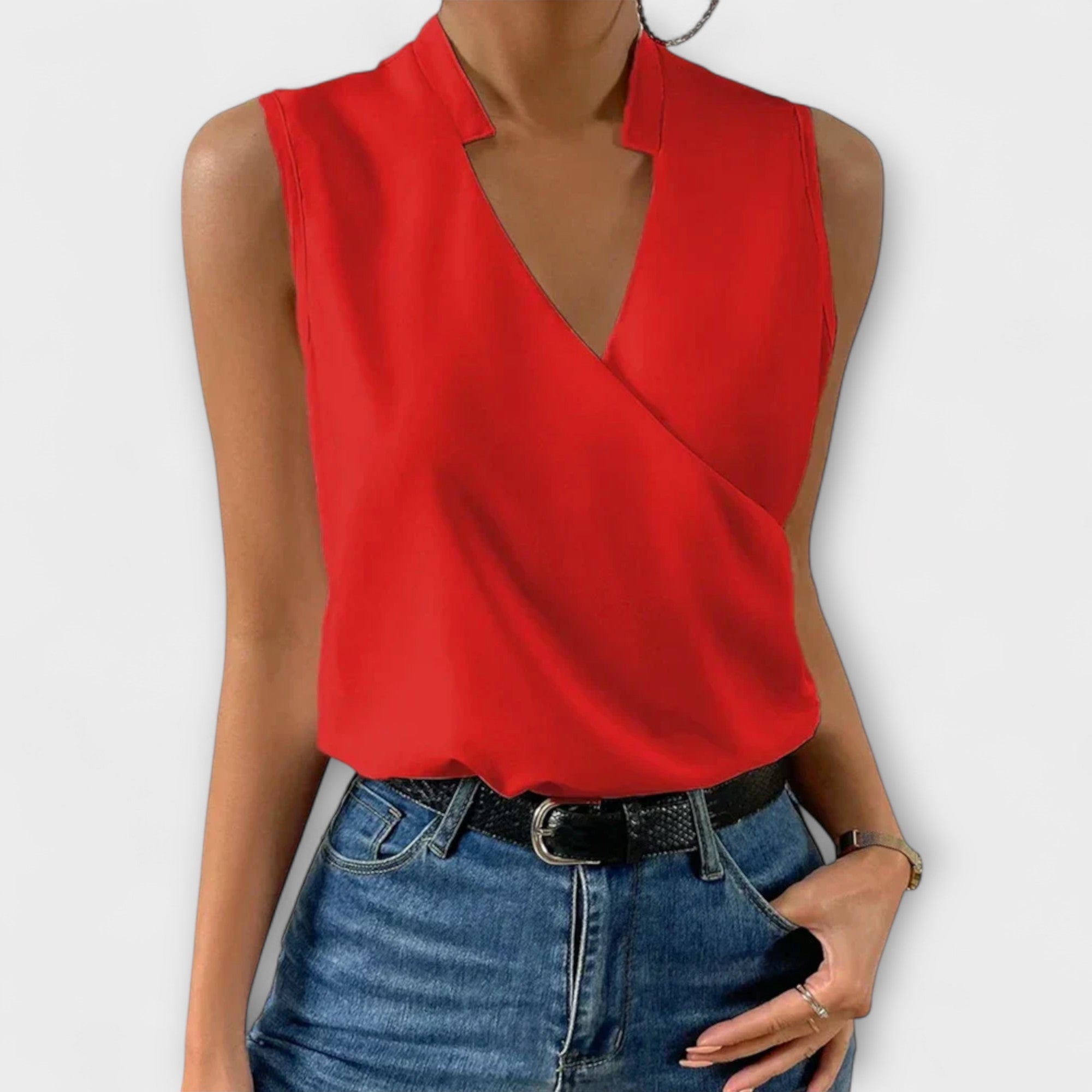 Myk Sommer Top med V|Utringning