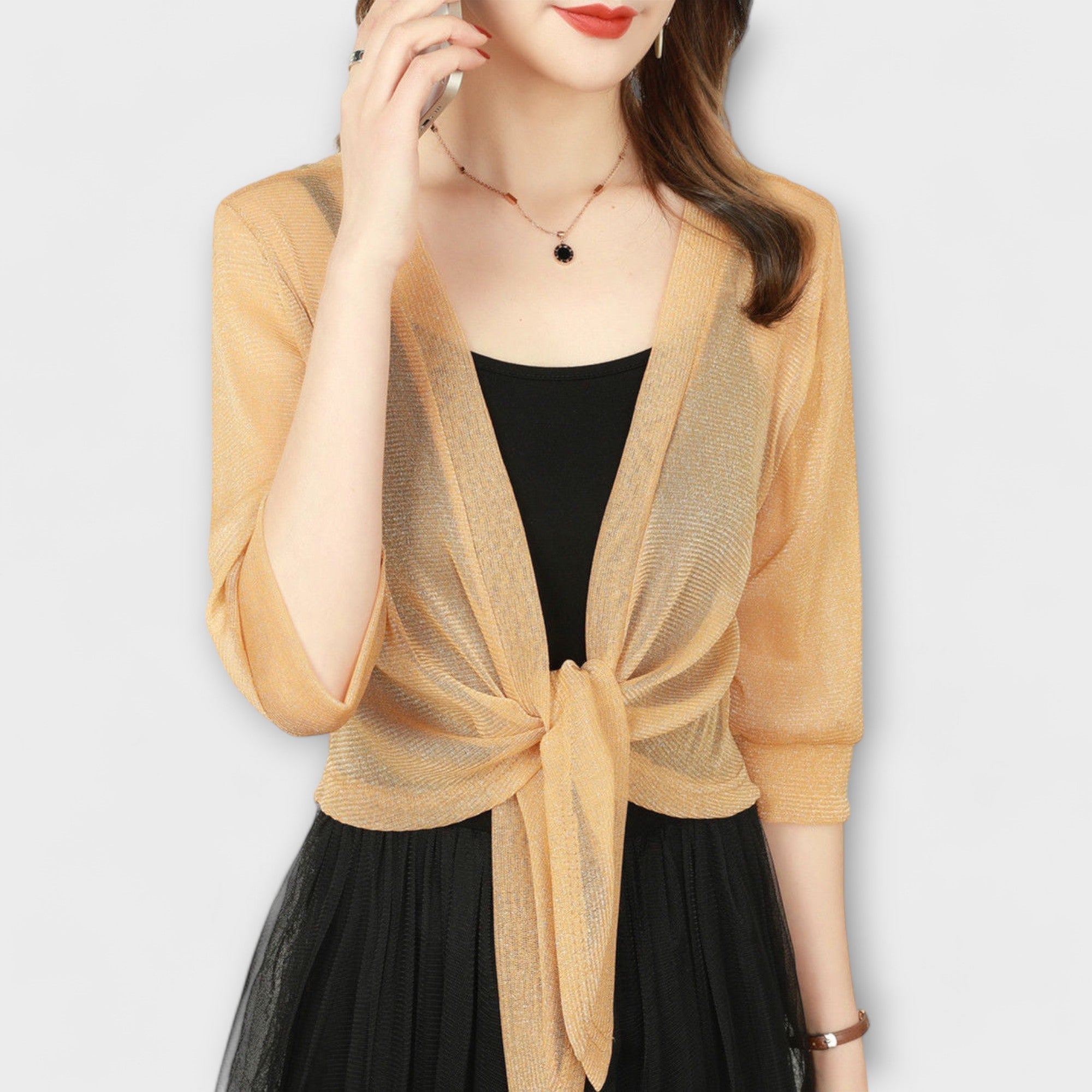 Olivia | Bluse med Åpen Front