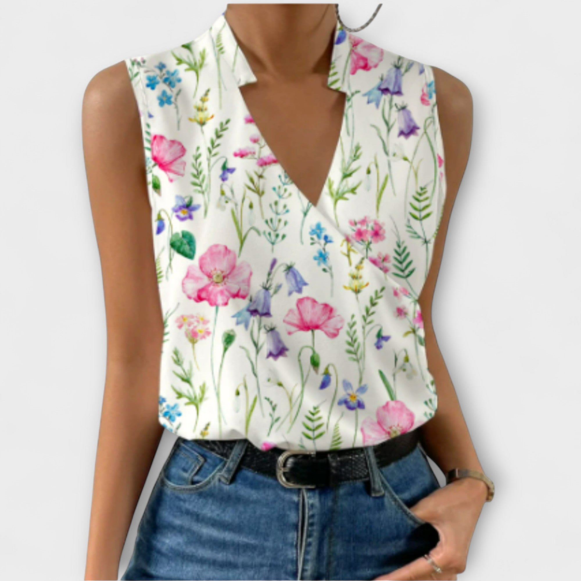 Myk Sommer Top med V|Utringning