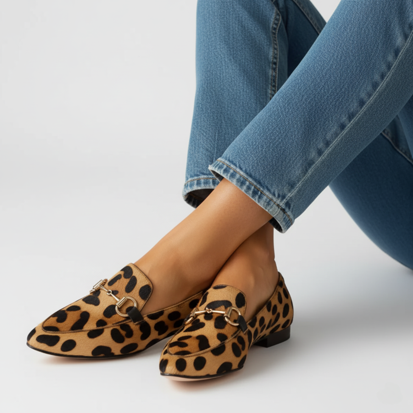 Ayla | Beige Leopard Loafers