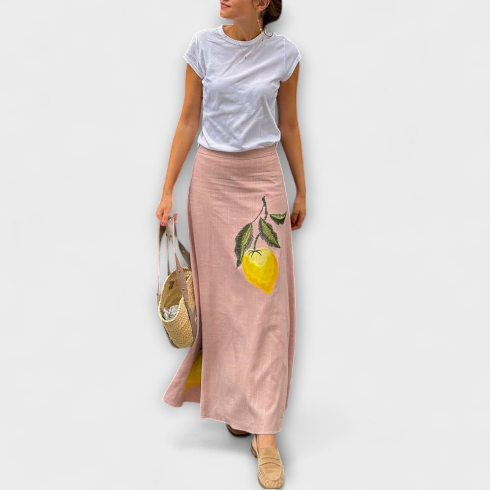 Cosima | Amalfi Print Midi Skjørt