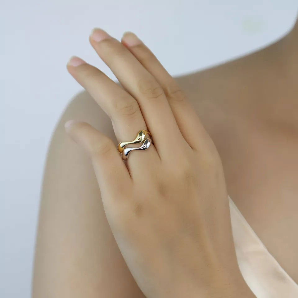 Carisseya | Bølge Ring 18K Gull