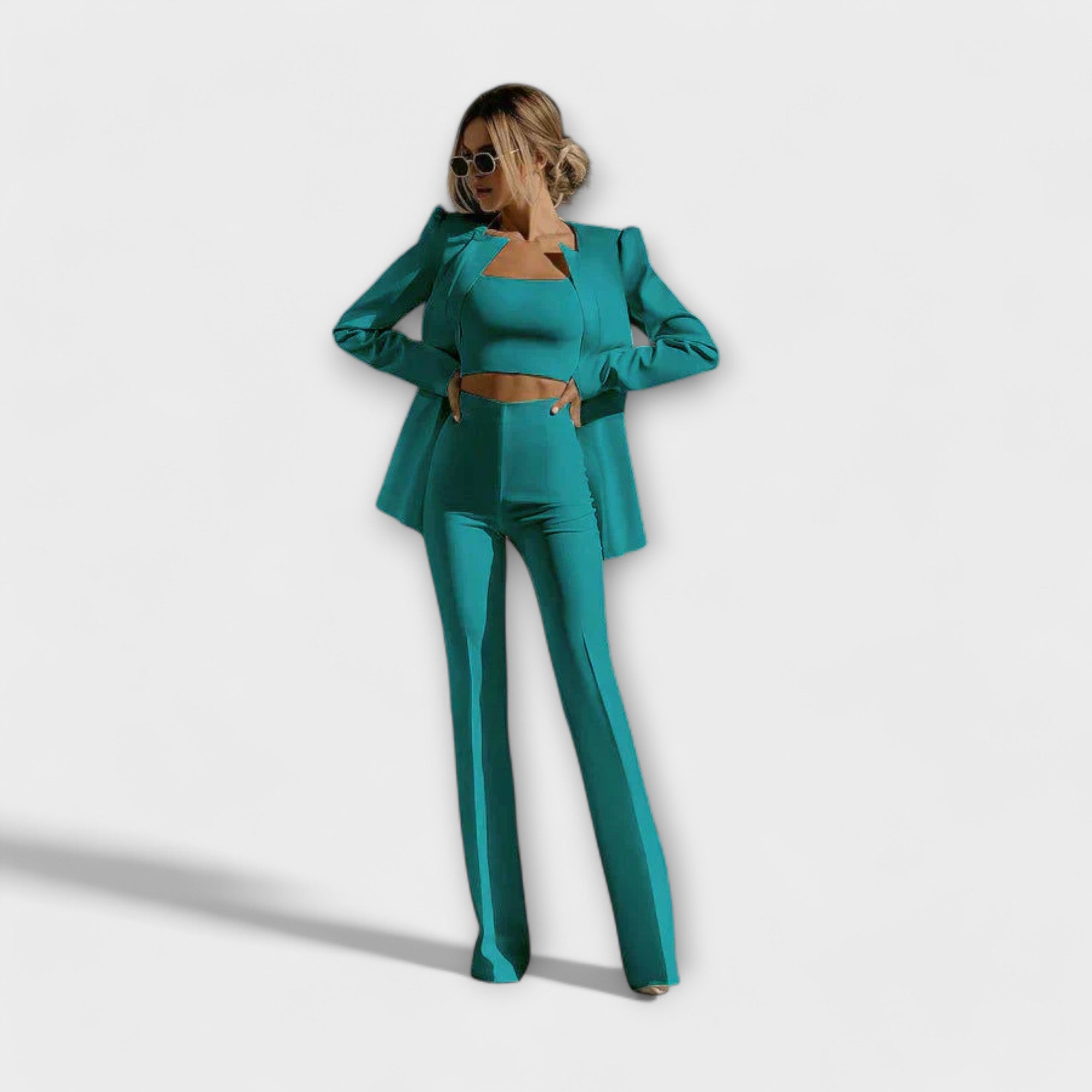 Selina | Stilig 3|Delt Sett (Blazer, Topp, Bukser)
